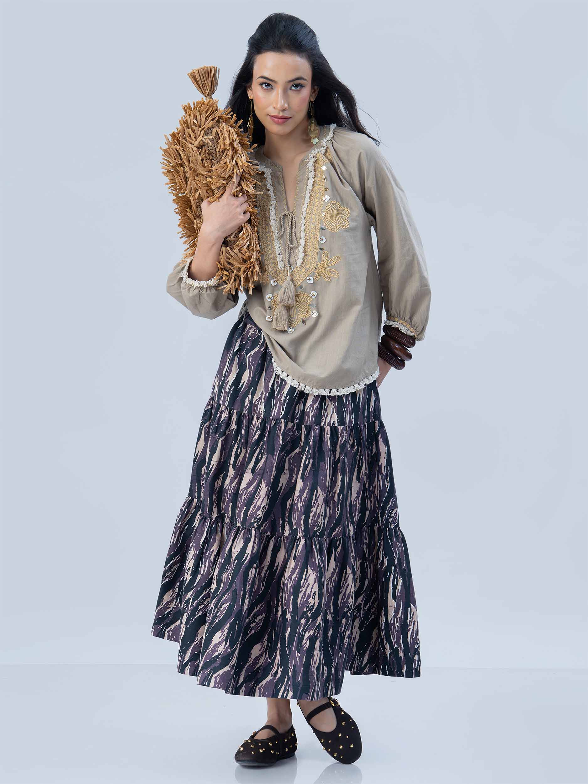 Athena Handloom Muslin Cotton Top