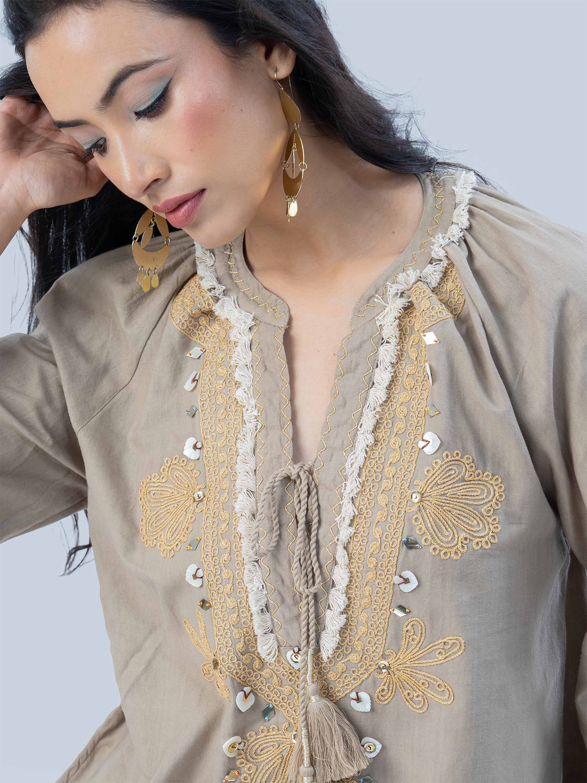Athena Handloom Muslin Cotton Top