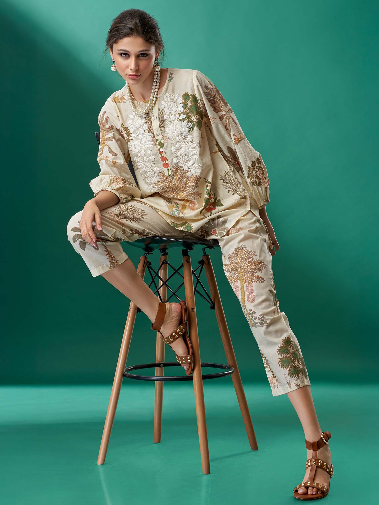 Botanica Cotton Print Pants