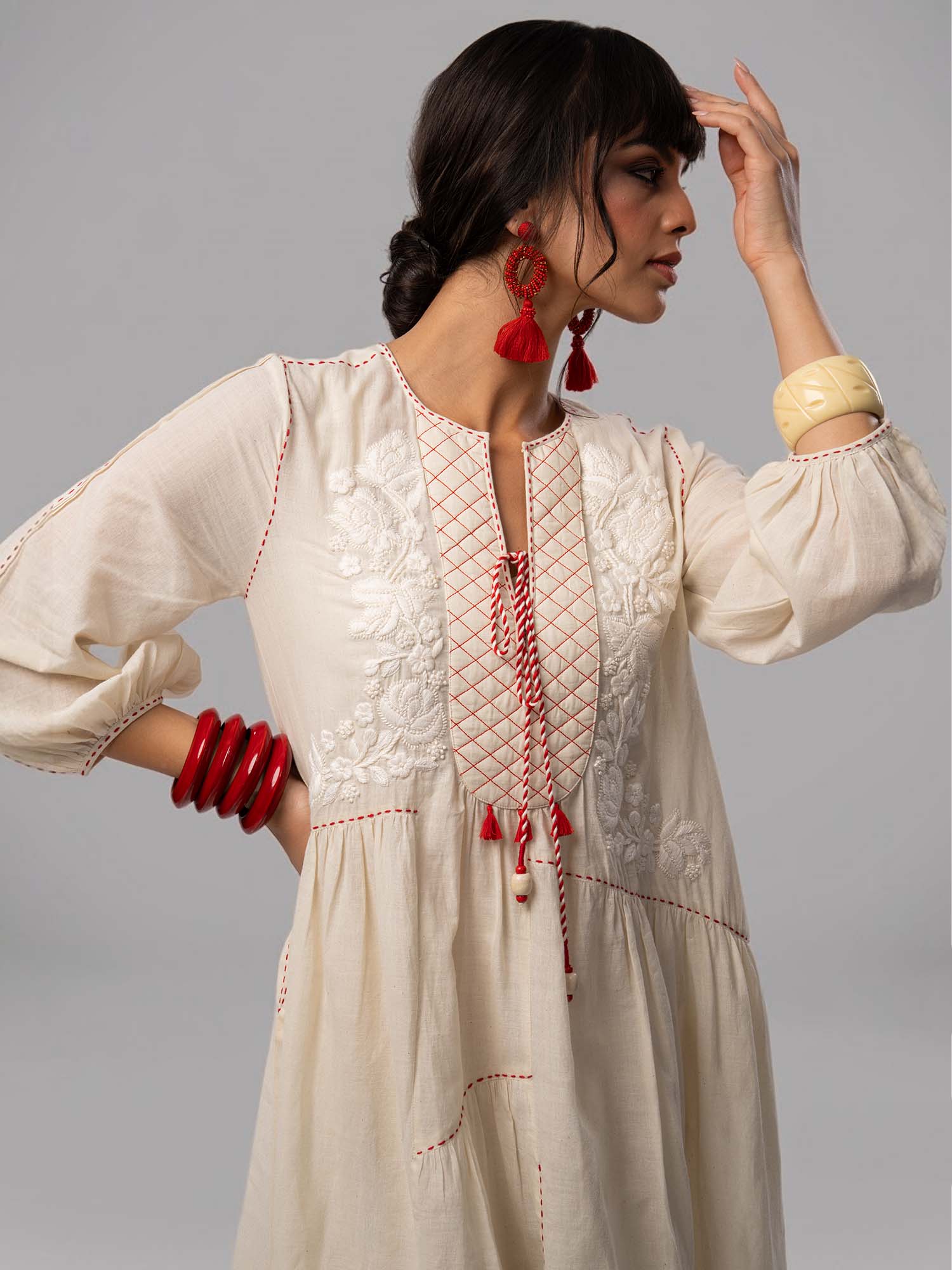 Bottega Hand Woven Muslin Cotton Dress