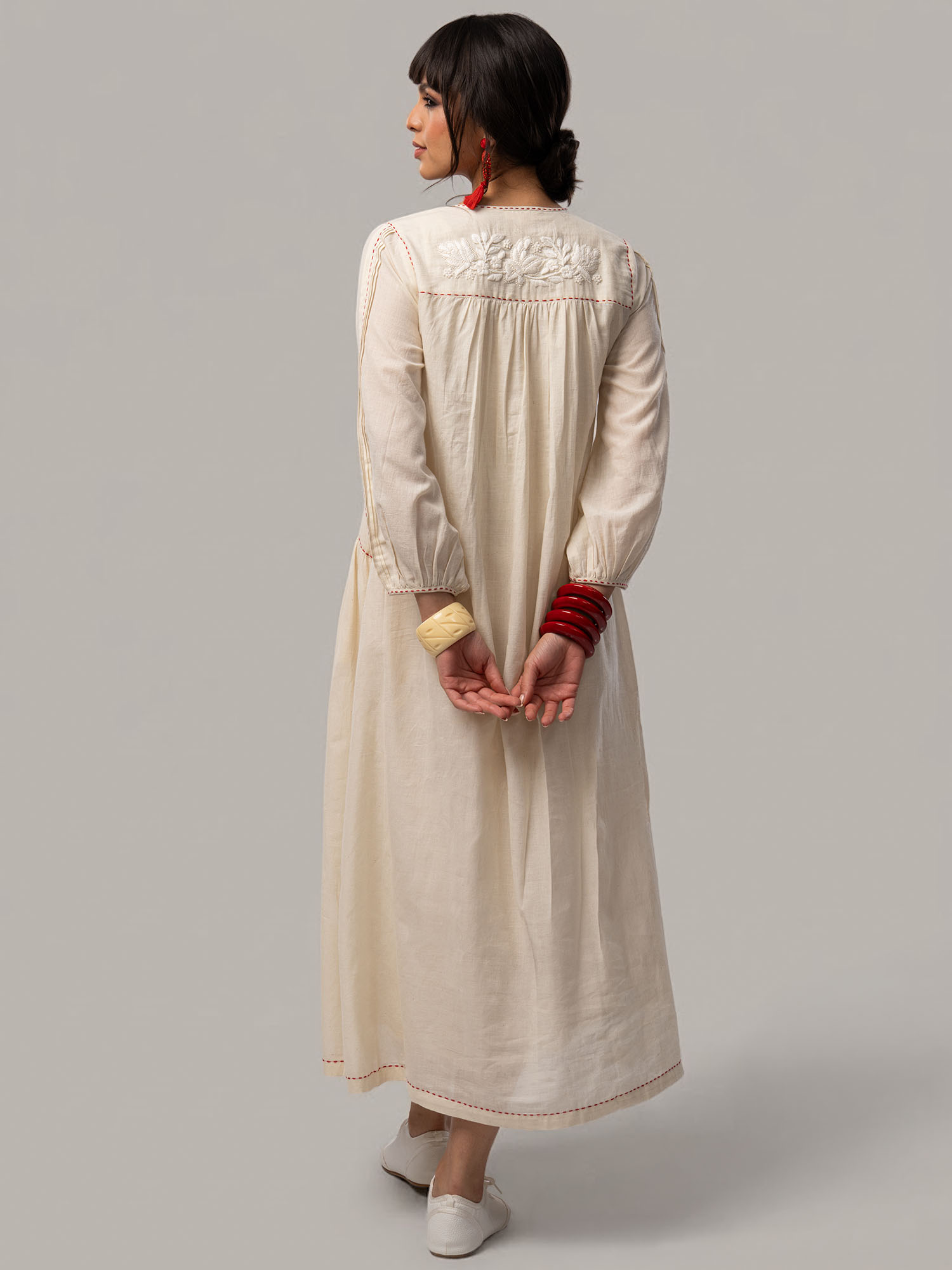 Bottega Hand Woven Muslin Cotton Dress