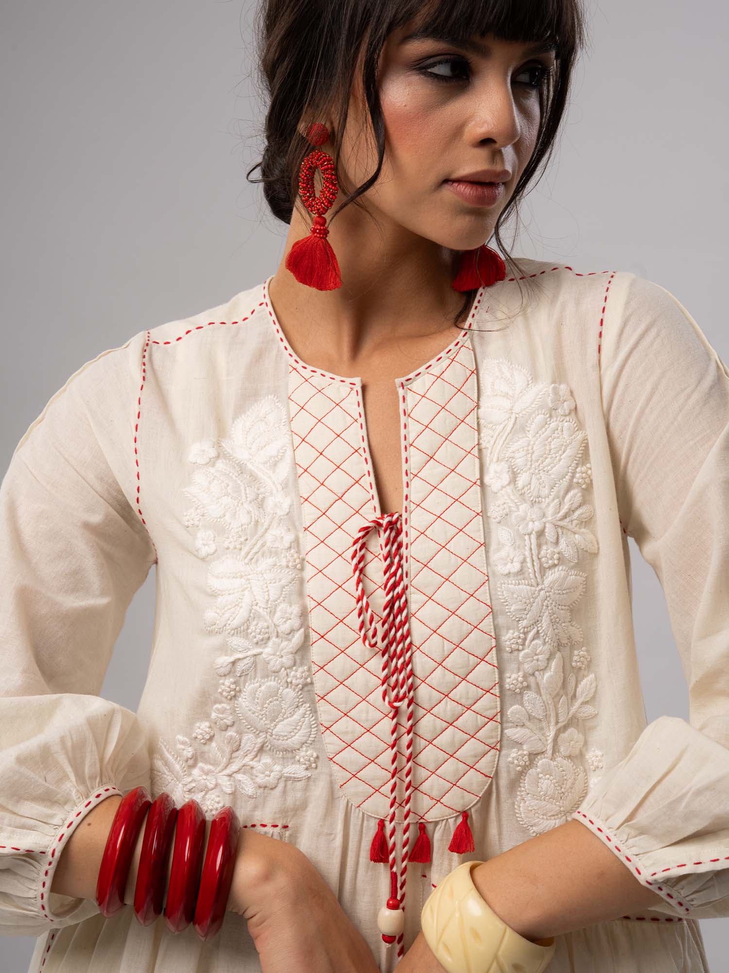 Bottega Hand Woven Muslin Cotton Dress