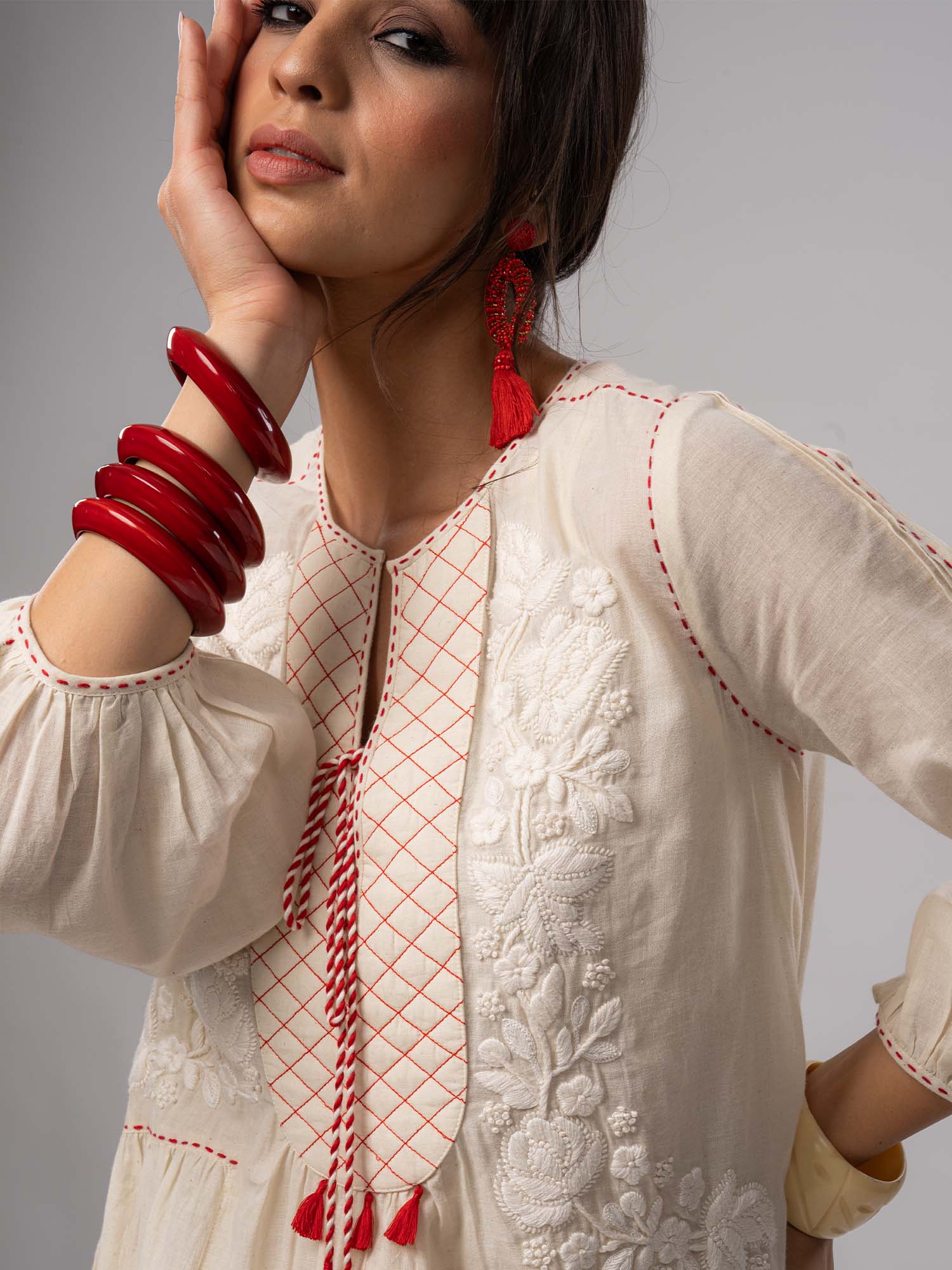 Bottega Hand Woven Muslin Cotton Dress
