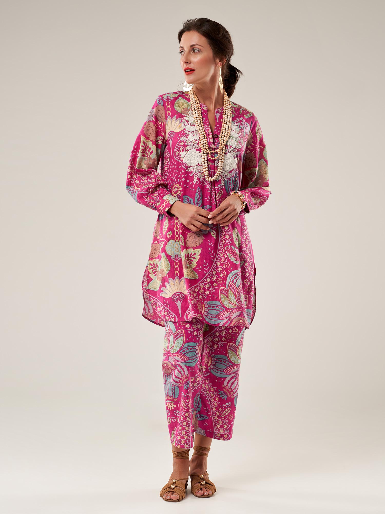 Janus Cotton Twin Set, Cotton Twin Set, Maharani (pnk) - Ahilaya