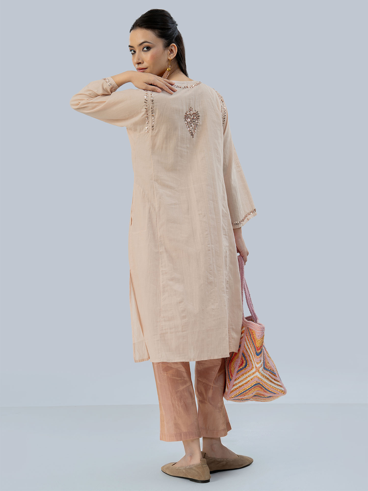 Khatoun Handwoven Muslin Cotton Long Kurta