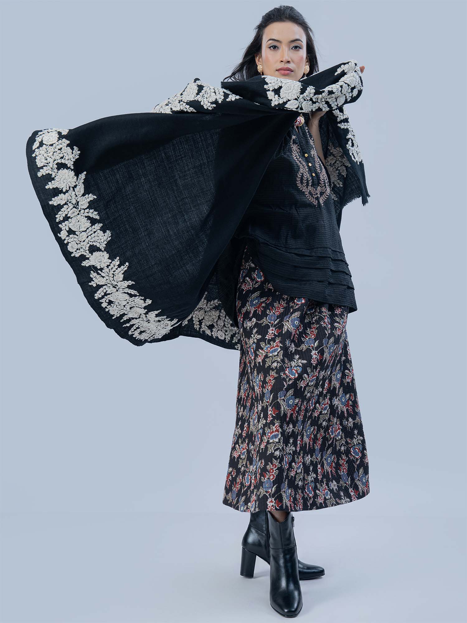 Ladakhi Handblock Cotton Skirt