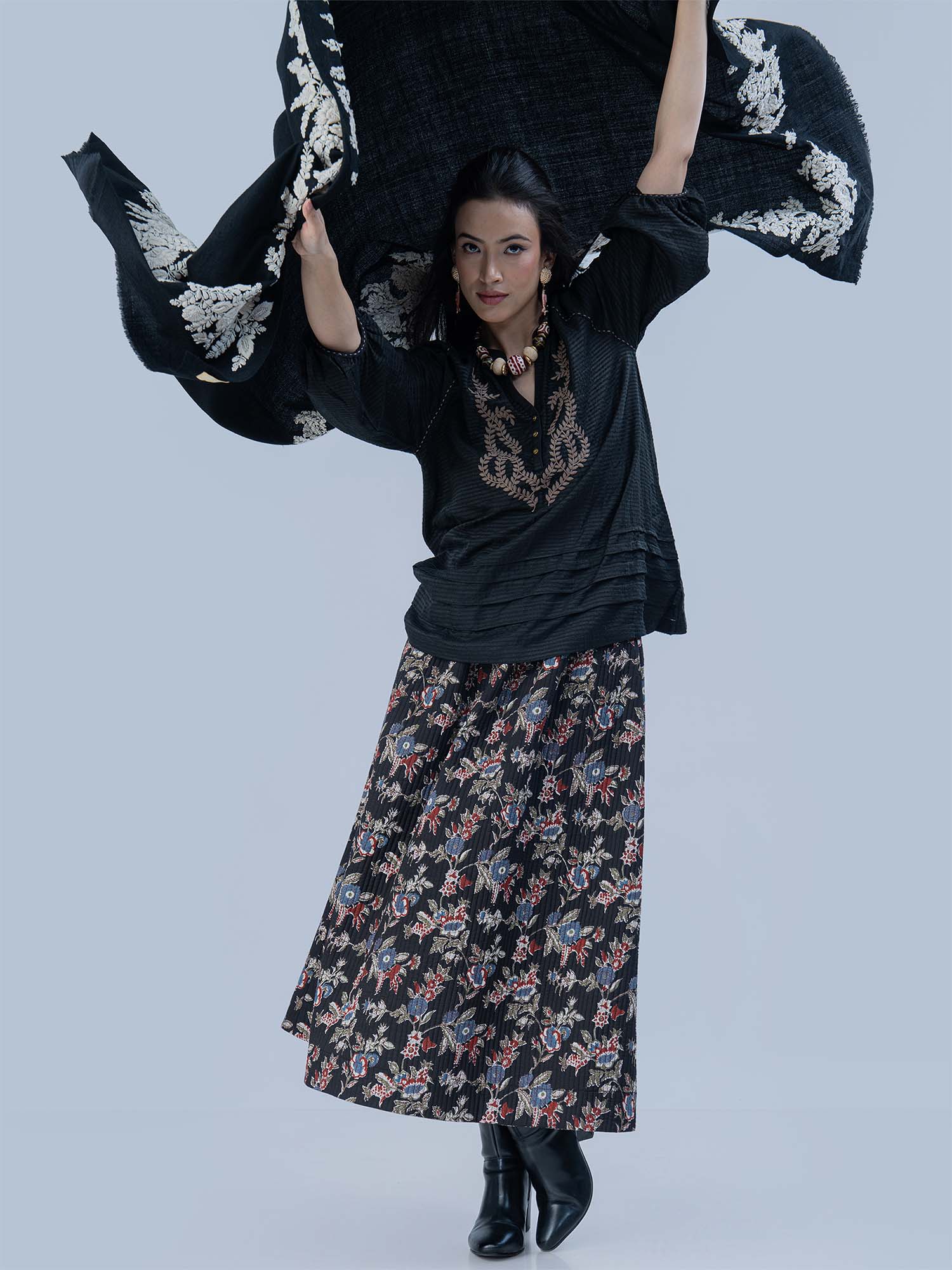 Liesse Patterned Silk Top