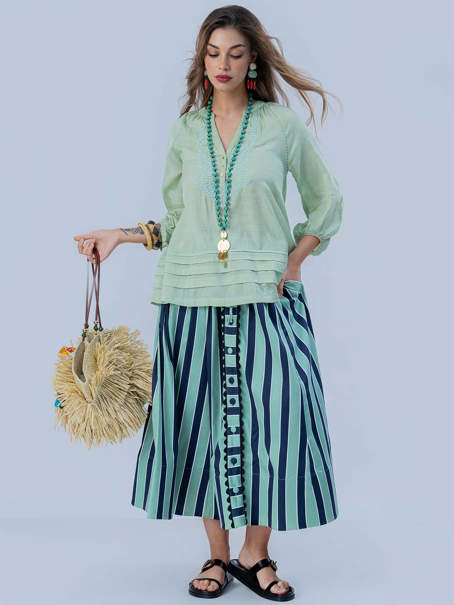 Liesse Patterned Silk Top