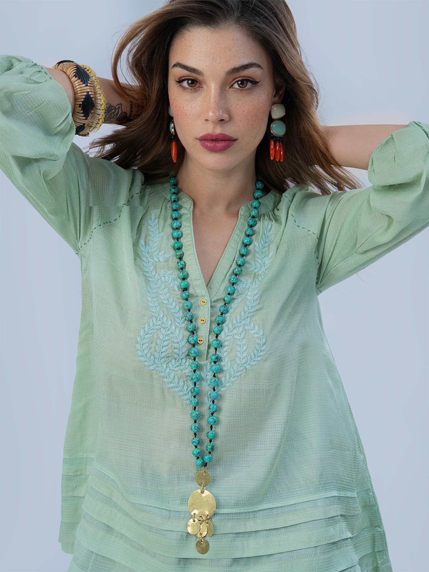 Liesse Patterned Silk Top