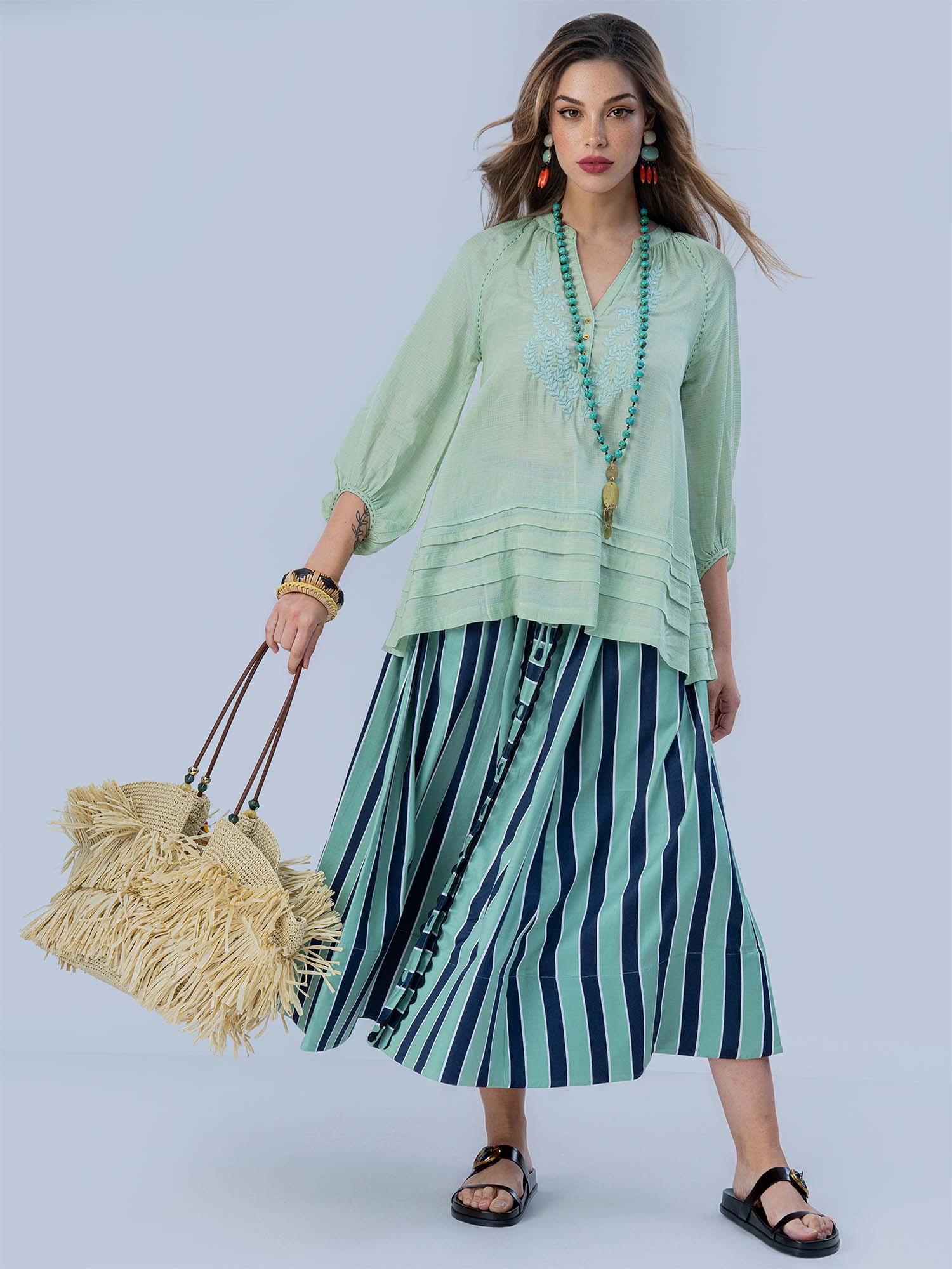 Liesse Patterned Silk Top