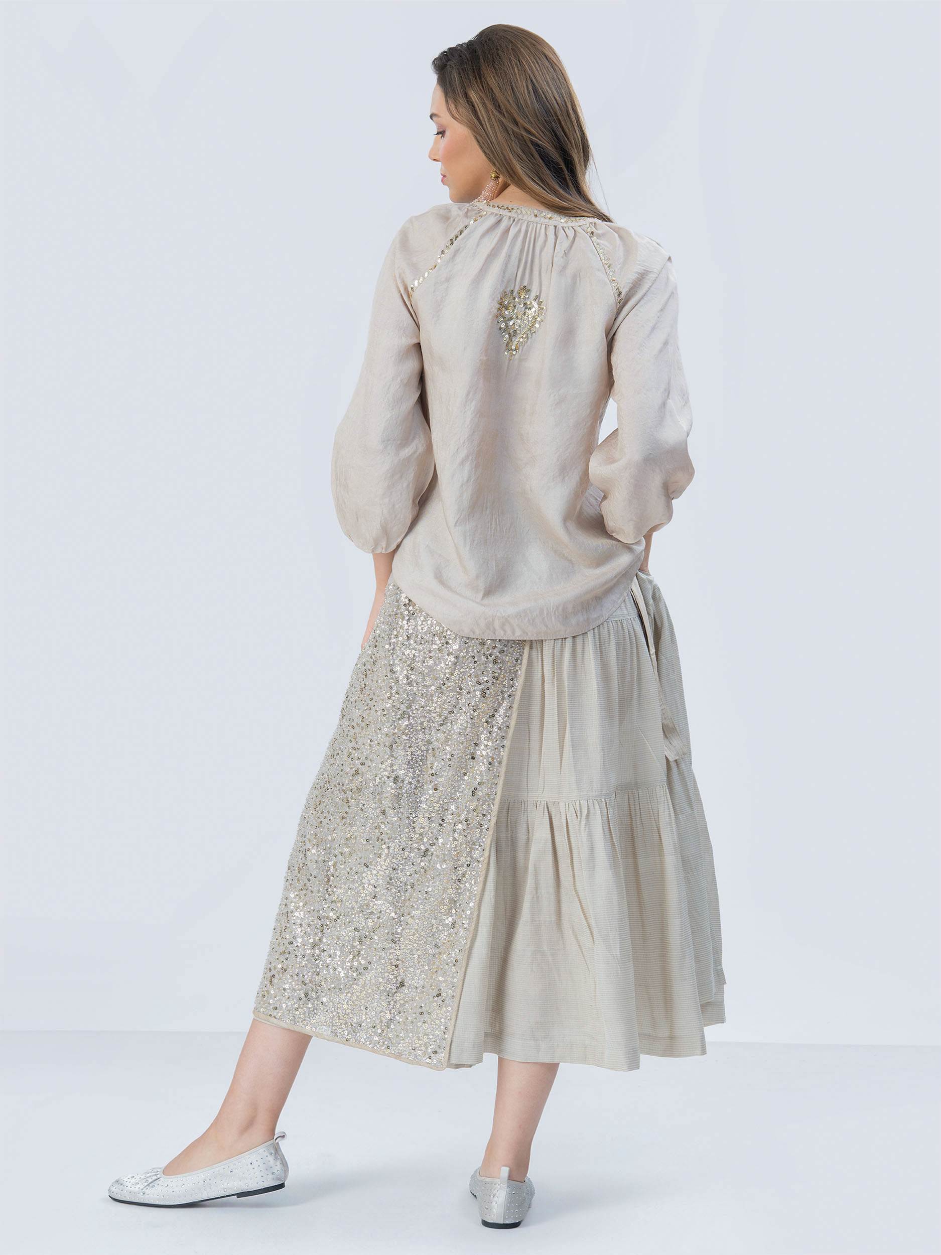 Lux Handloom Silk Top