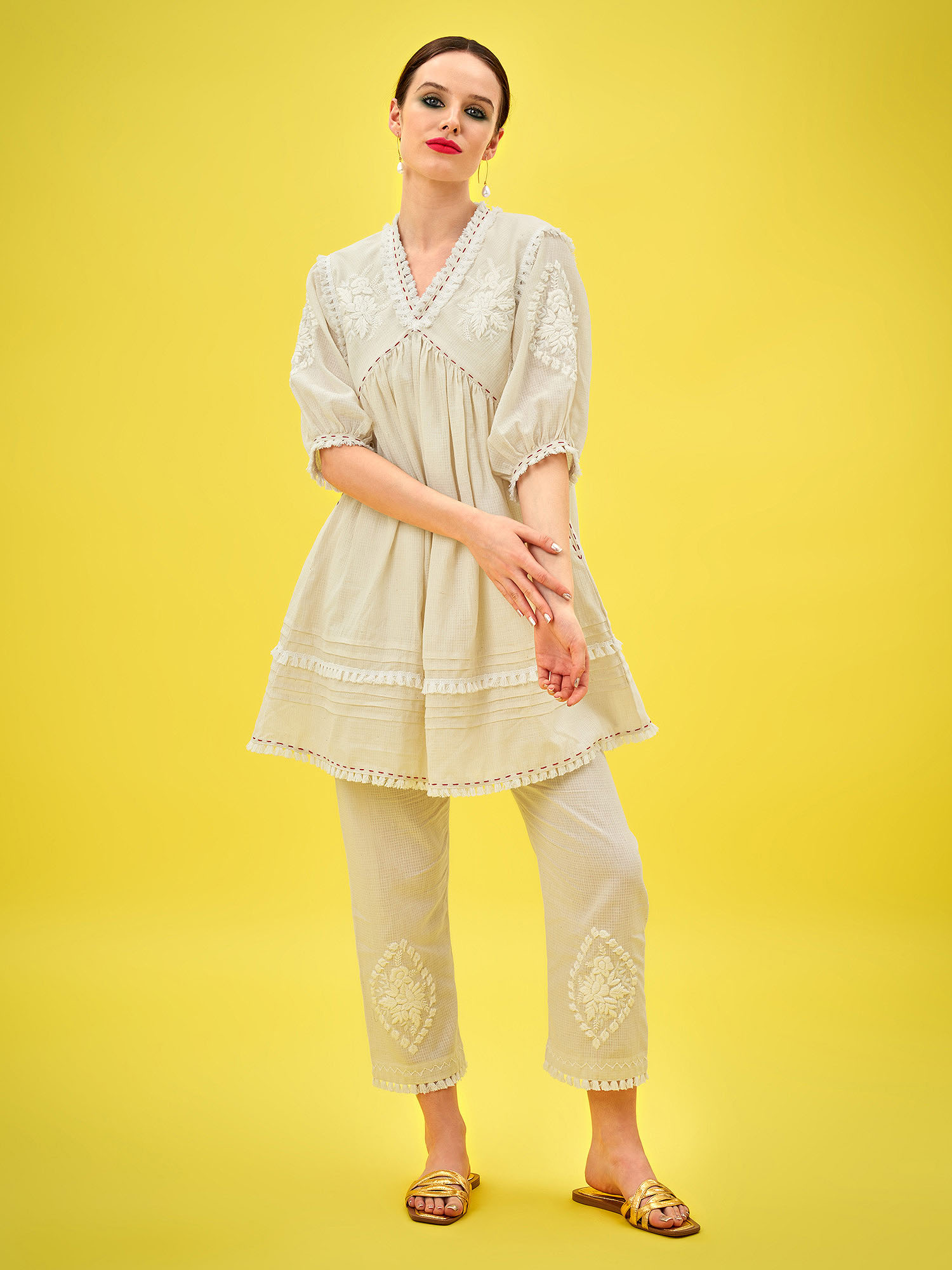 MOOMIN HANDLOOM DORIA COTTON PANTS