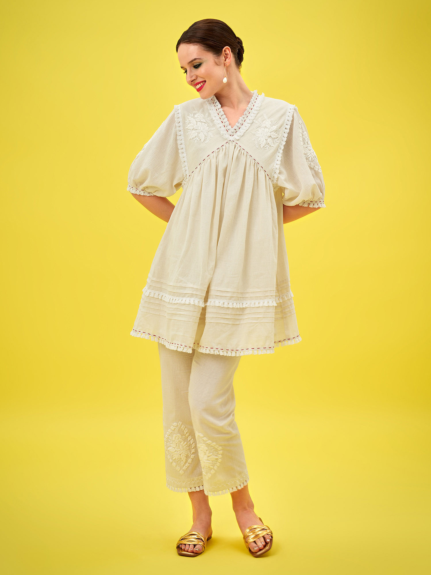 MOOMIN HANDLOOM DORIA COTTON PANTS
