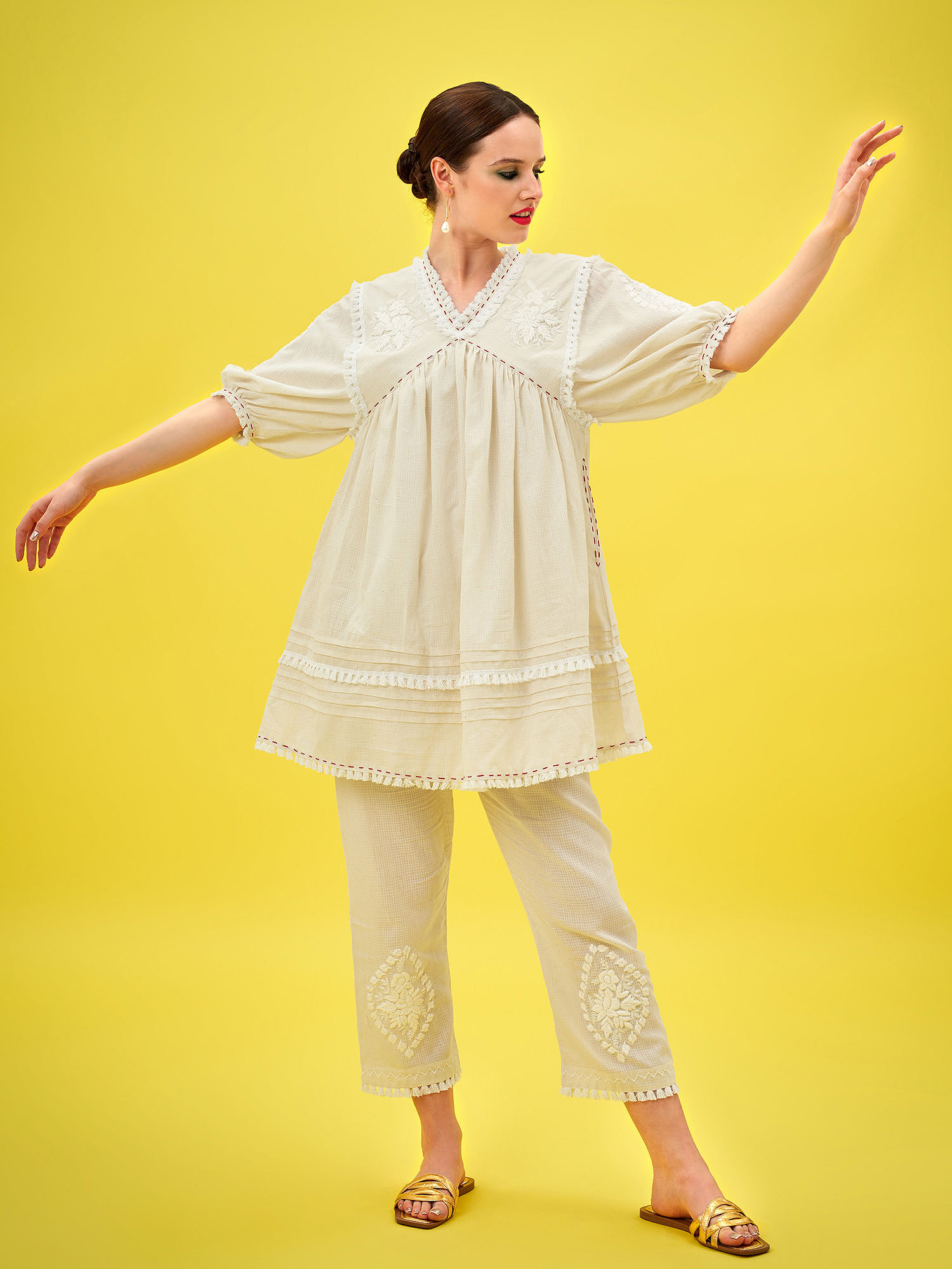 MOOMIN HANDLOOM DORIA COTTON PANTS