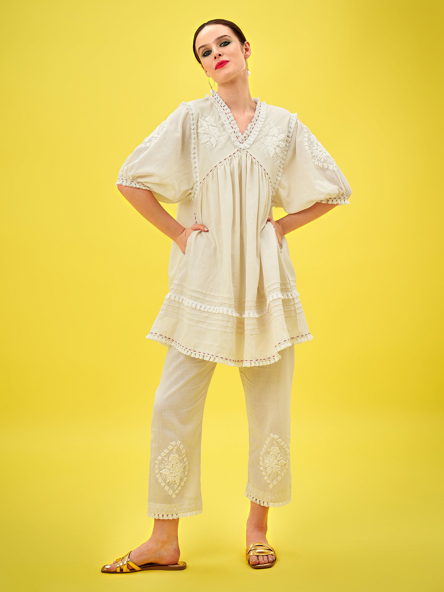 MOOMIN HANDLOOM DORIA COTTON PANTS
