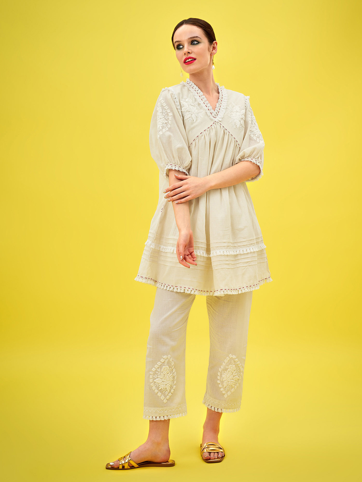 MOOMIN HANDLOOM DORIA COTTON PANTS