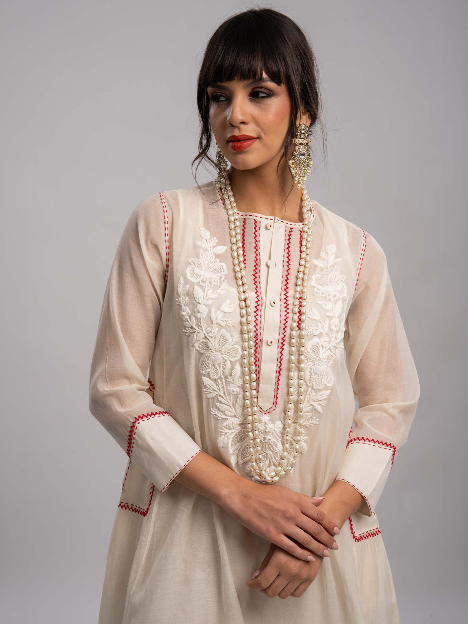 Mabrouk Handloom Cotton Silk Dress