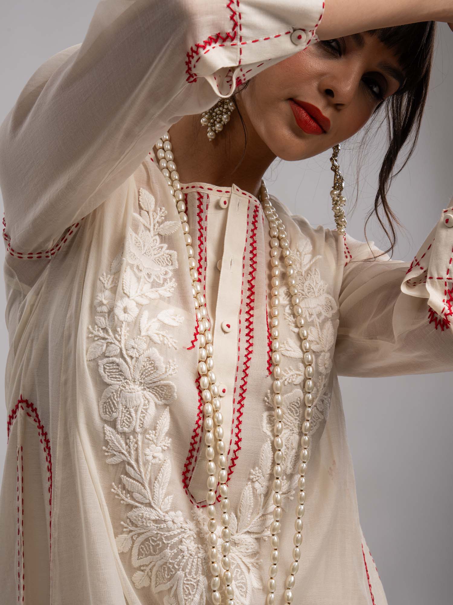 Mabrouk Handloom Cotton Silk Dress
