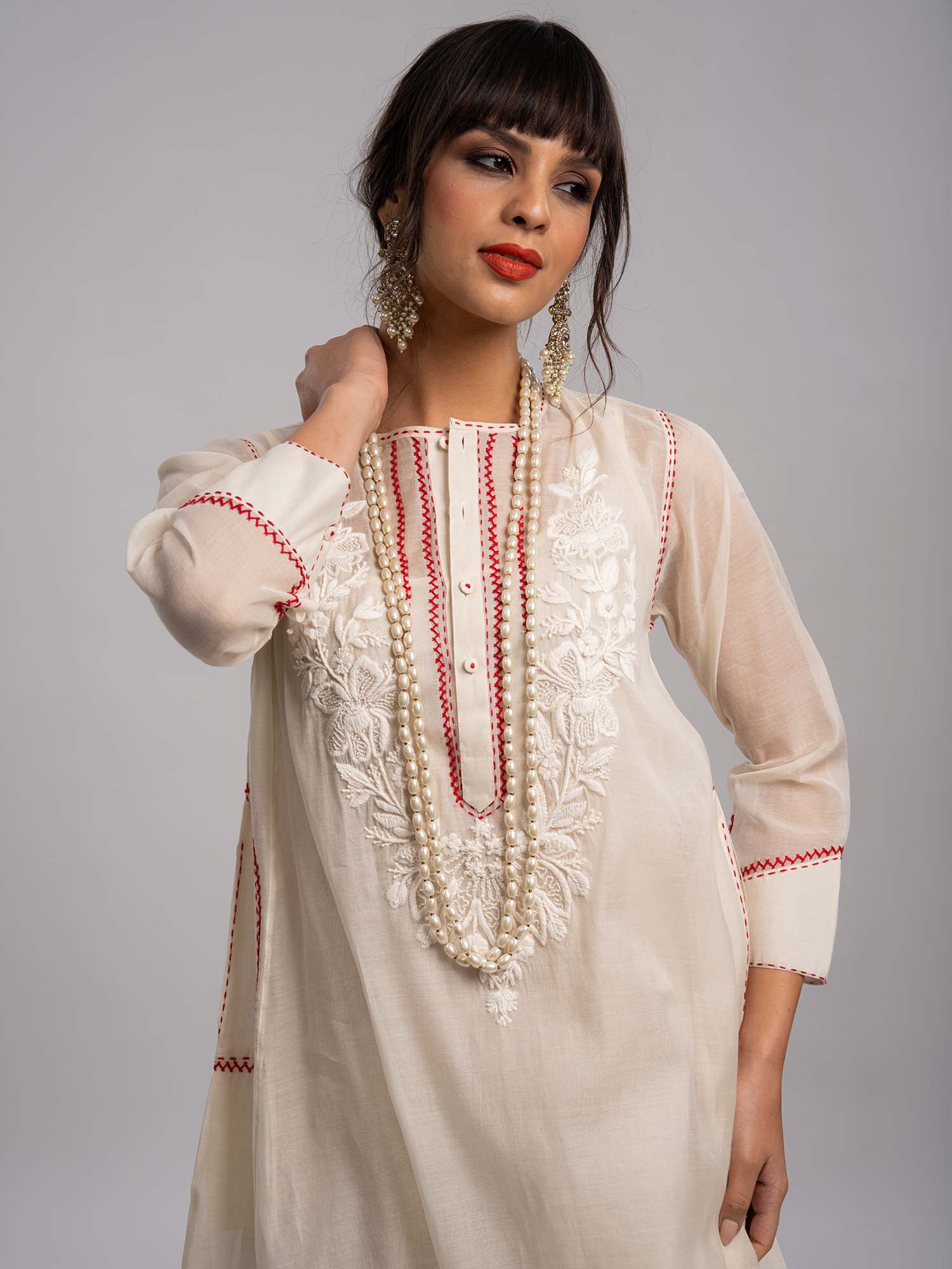 Mabrouk Handloom Cotton Silk Dress