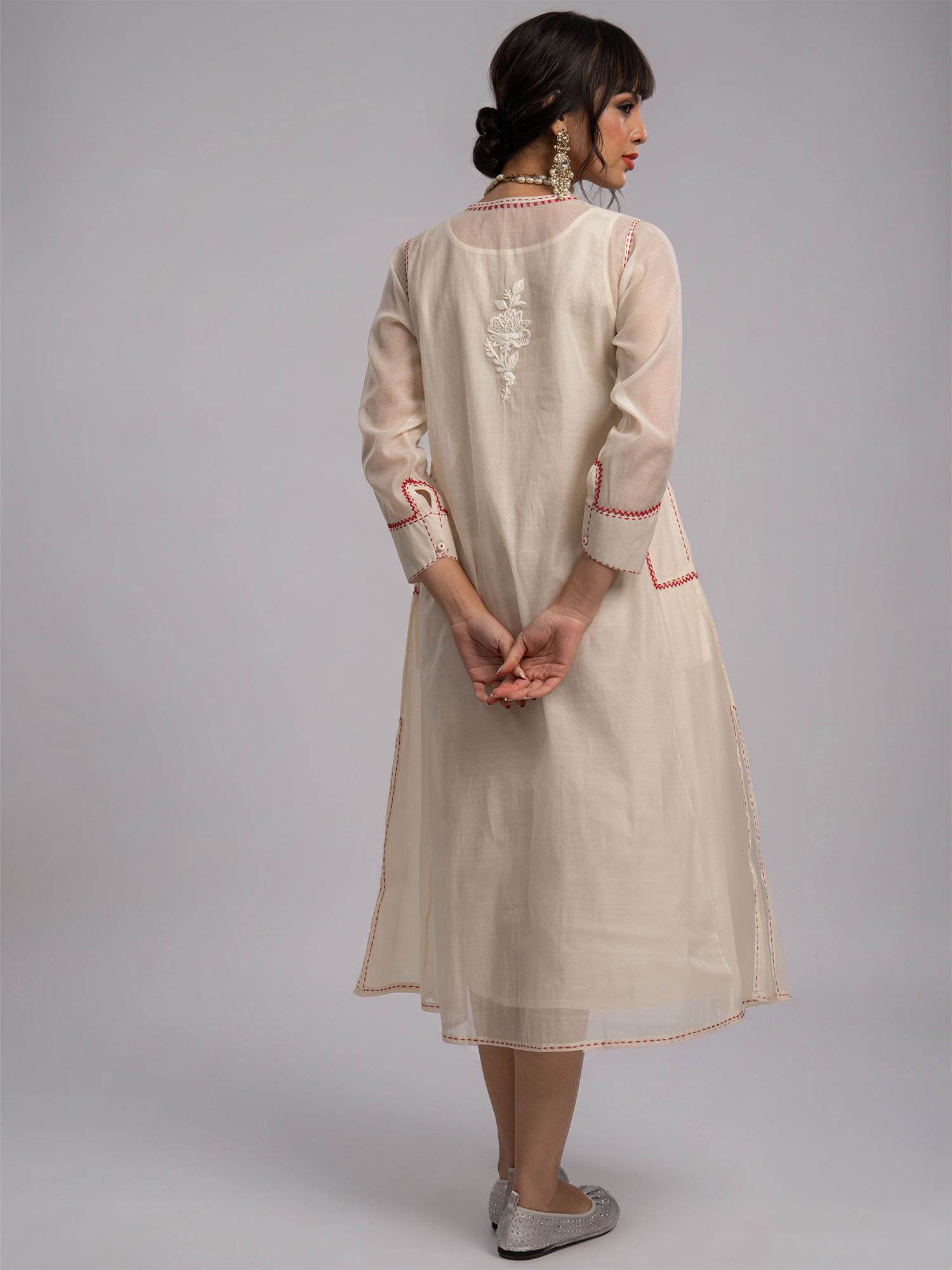 Mabrouk Handloom Cotton Silk Dress