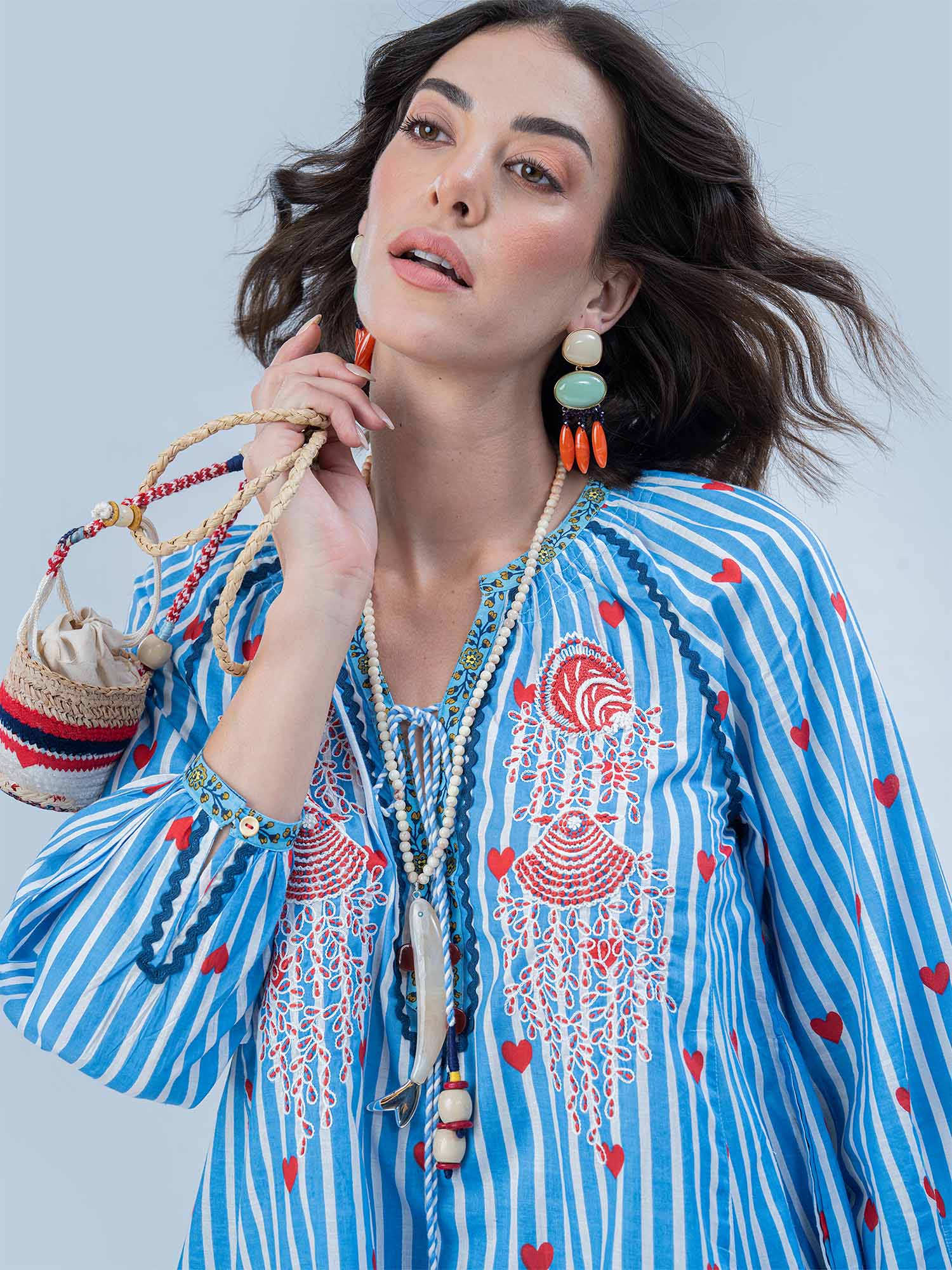 Ninfa Cotton Print Top