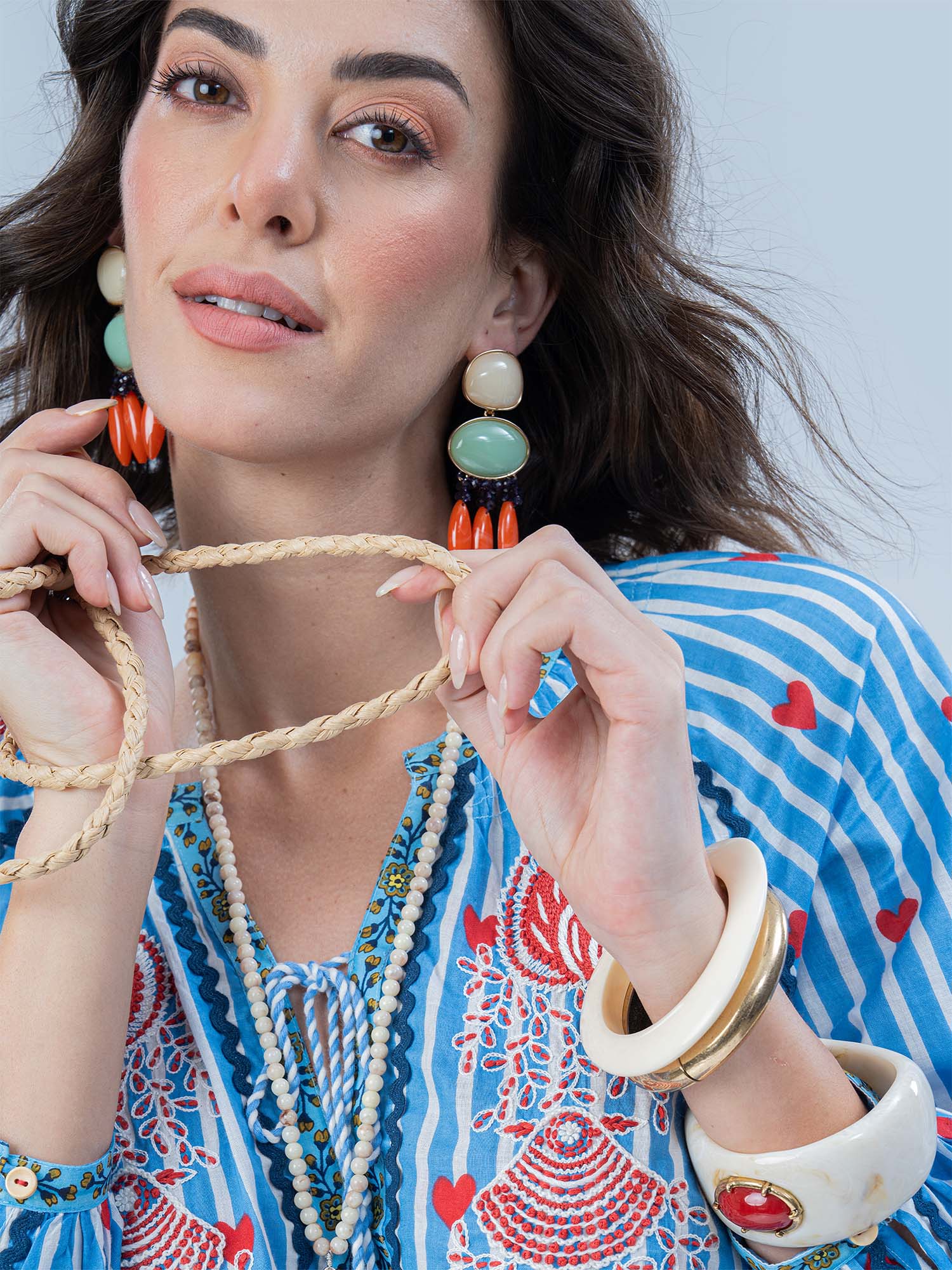 Ninfa Cotton Print Top