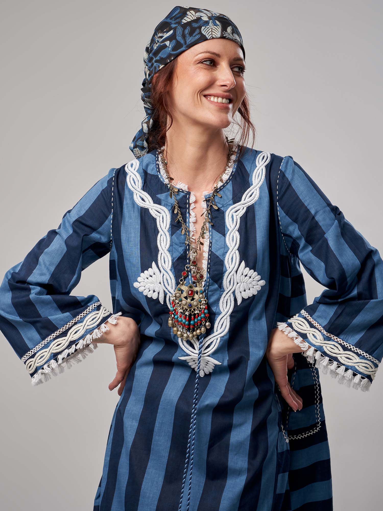 Nour-el-Nil Cotton Kaftan