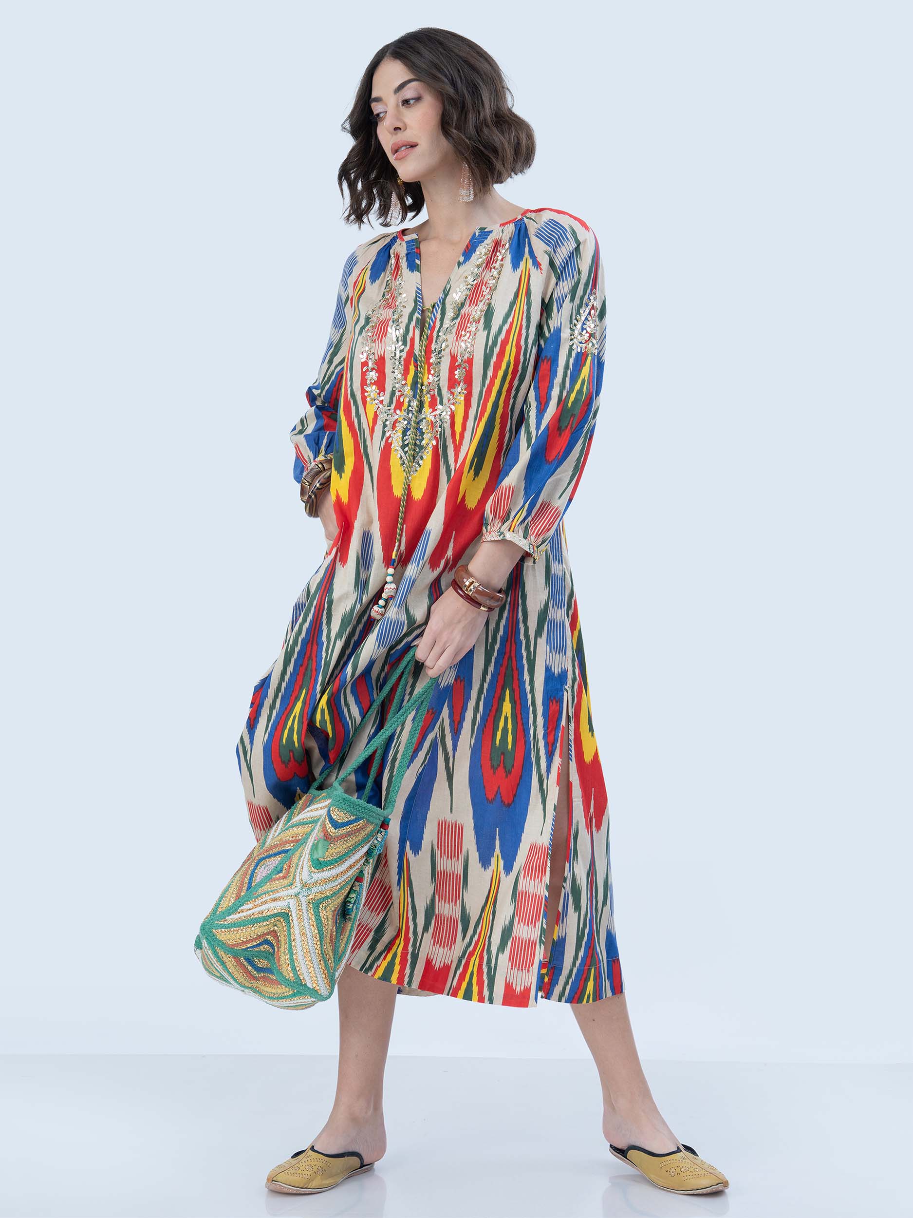 Nursalam Cotton Ikat Dress