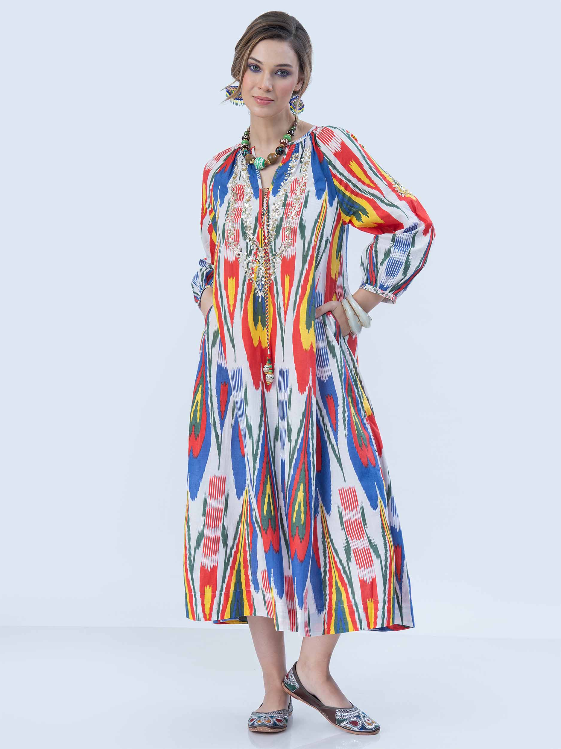 Nursalam Cotton Ikat Dress