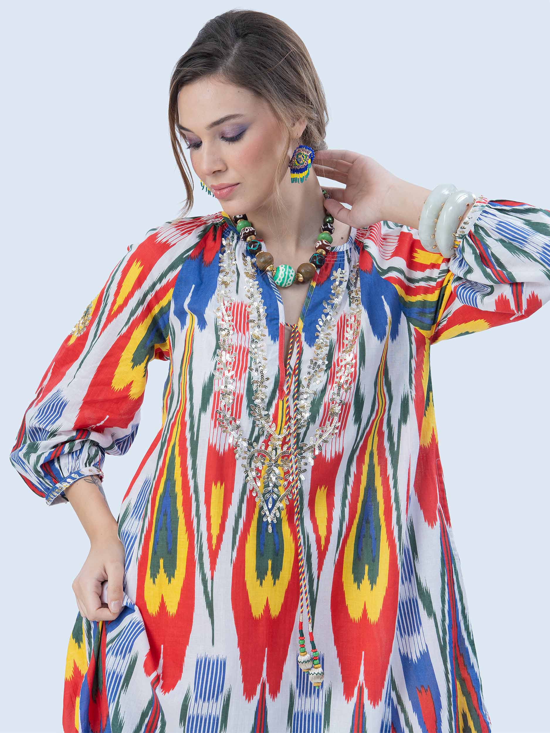 Nursalam Cotton Ikat Dress