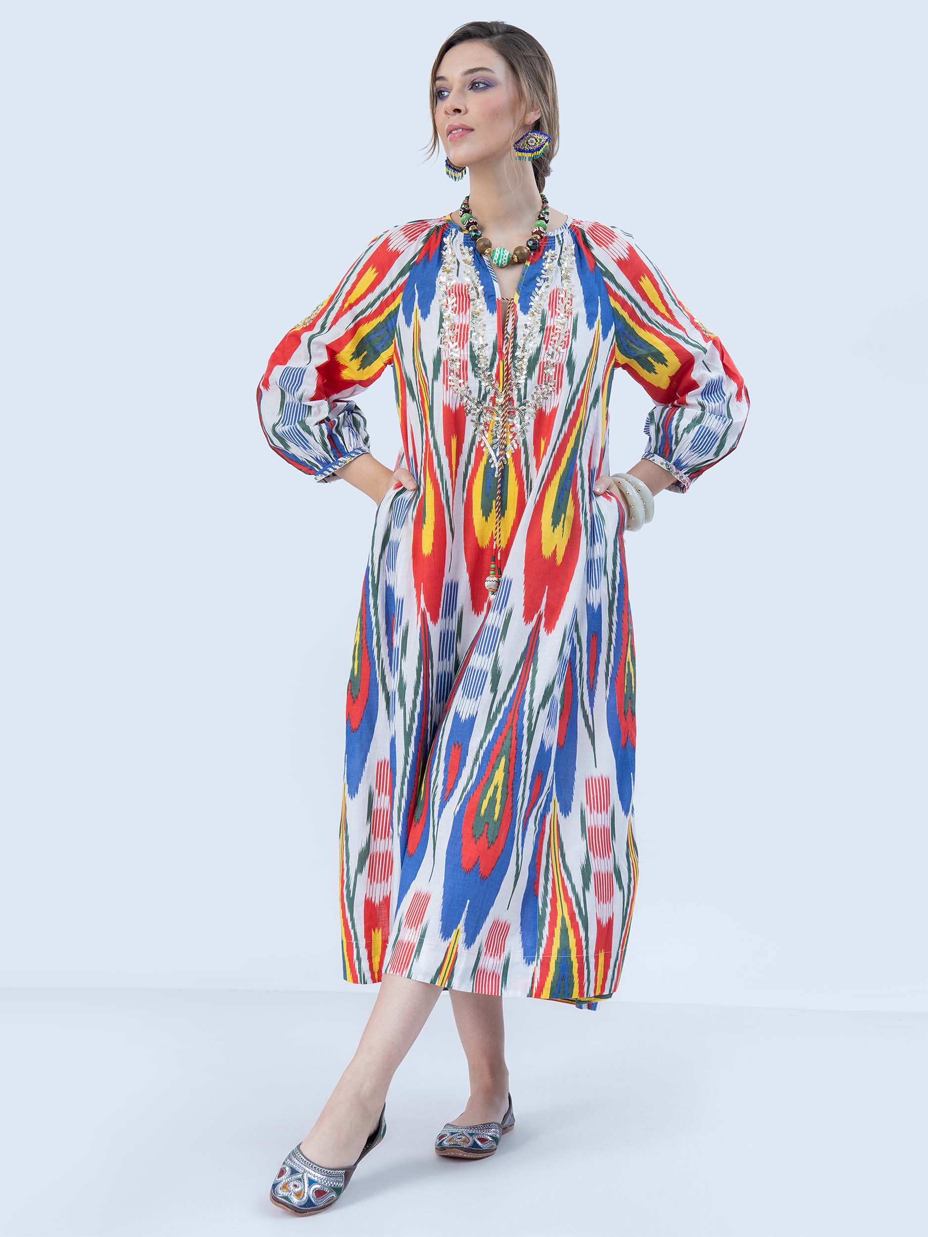 Nursalam Cotton Ikat Dress