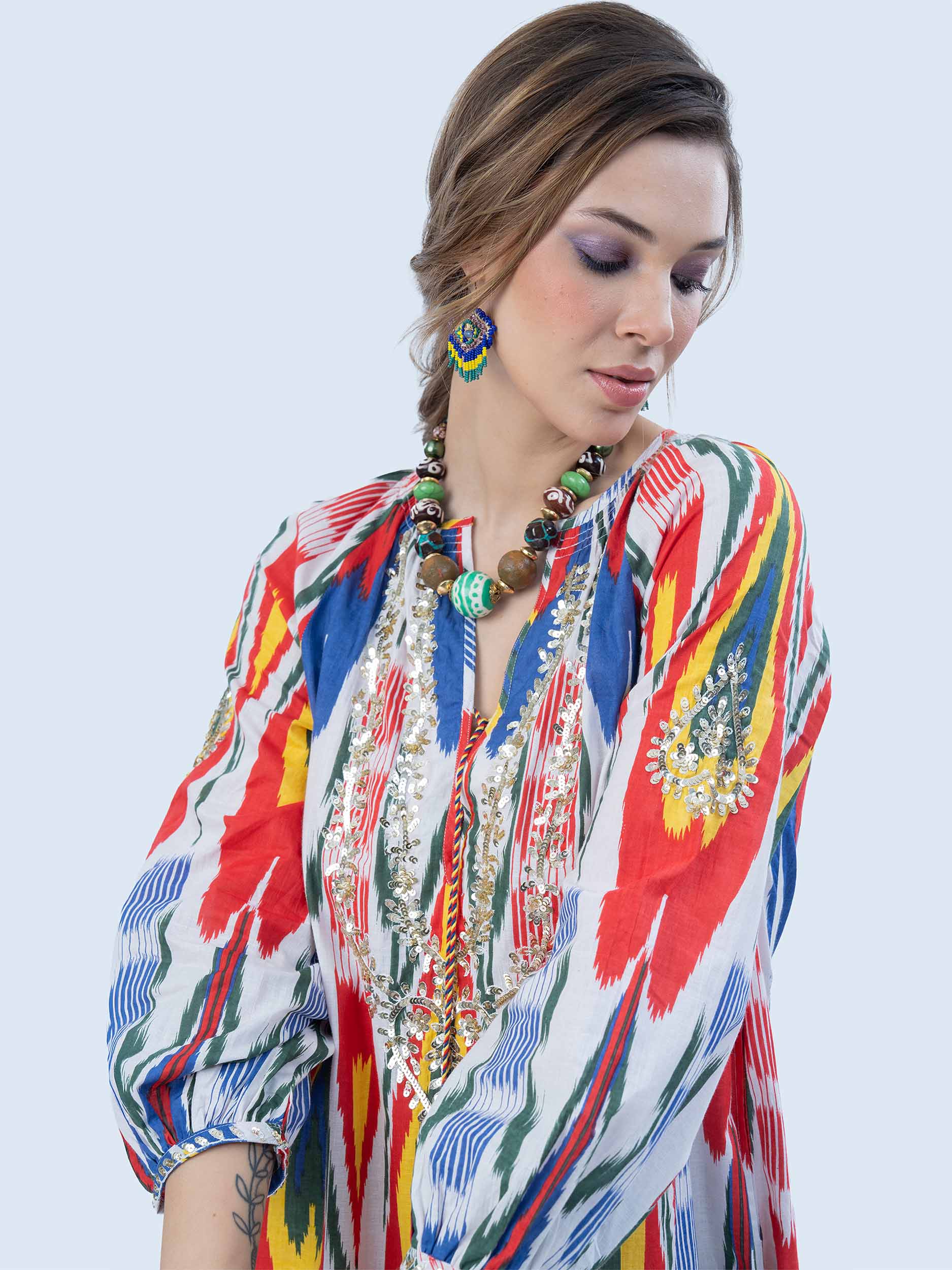 Nursalam Cotton Ikat Dress