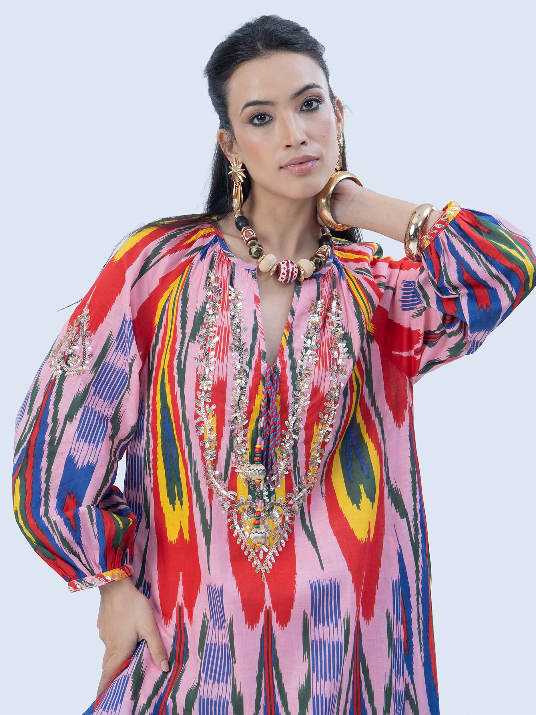 Nursalam Cotton Ikat Dress