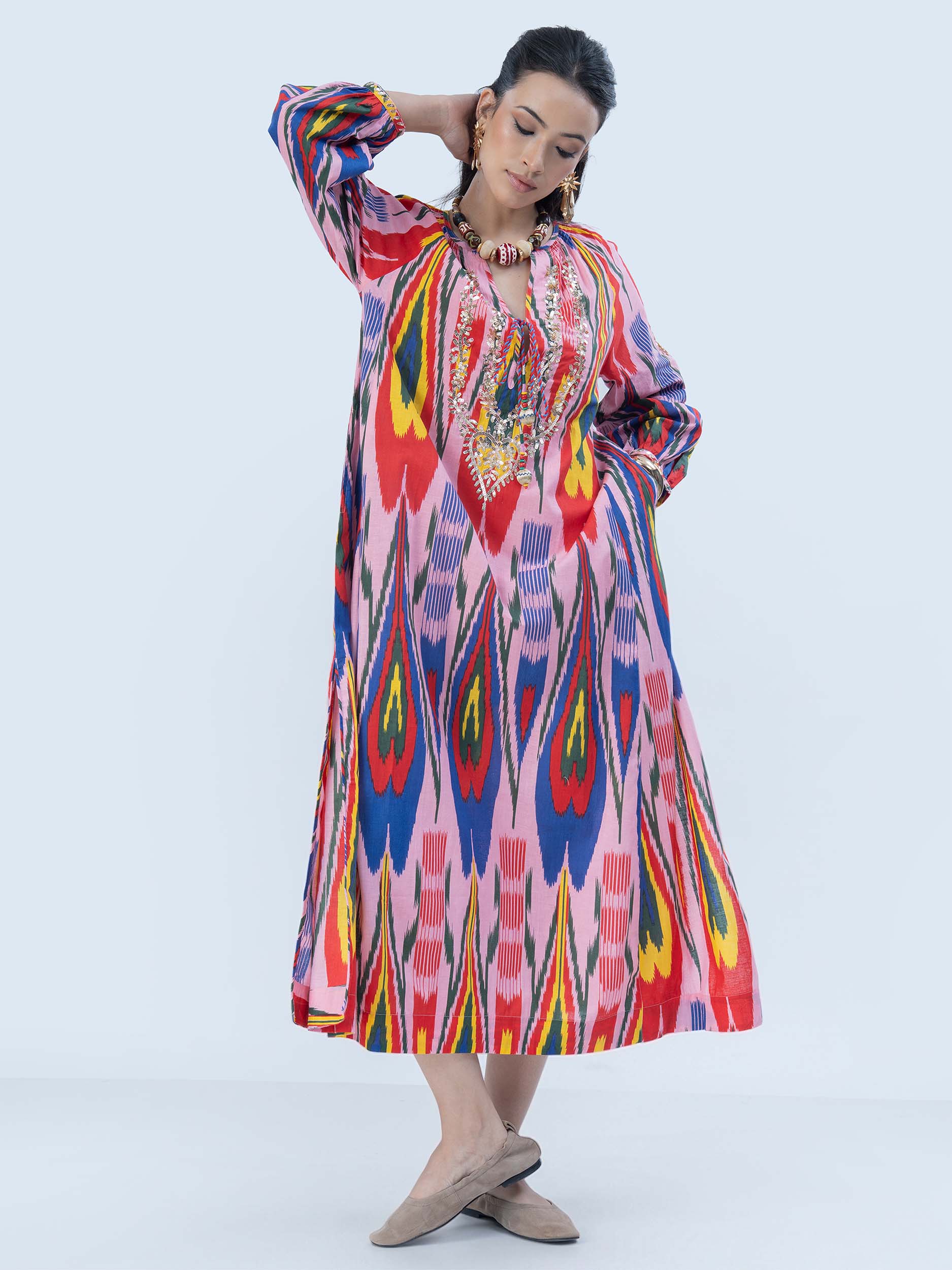 Nursalam Cotton Ikat Dress