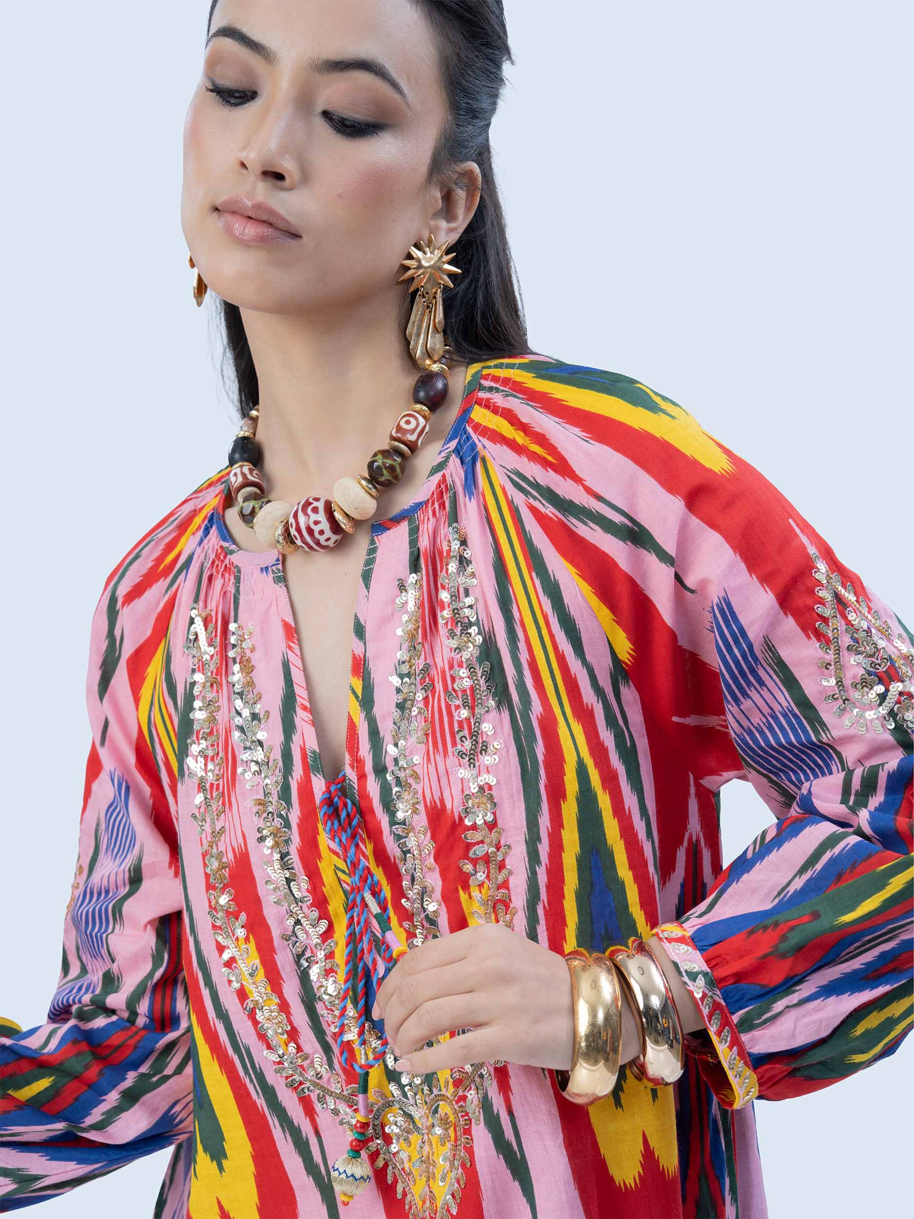 Nursalam Cotton Ikat Dress