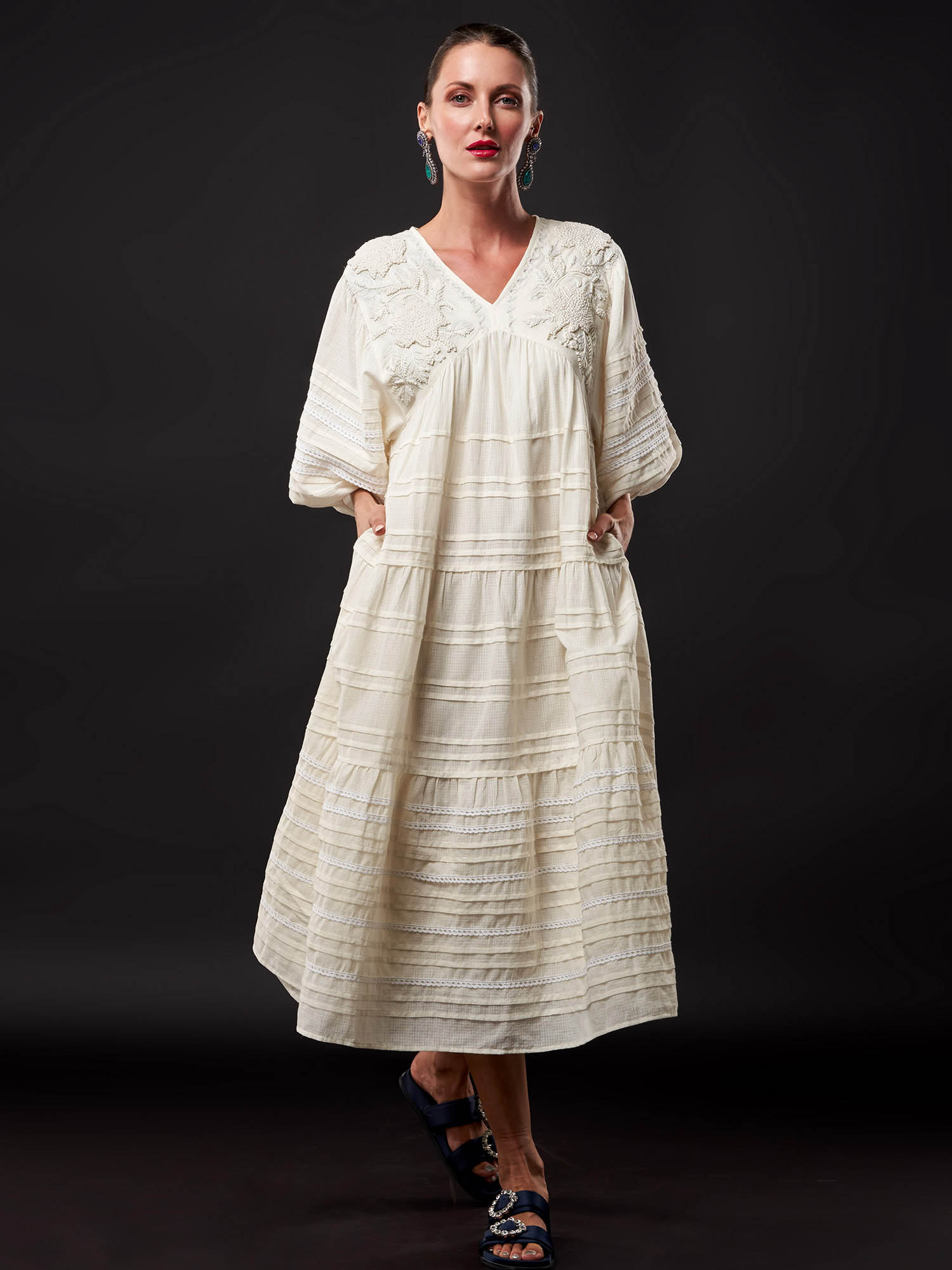 Pushkin Handwoven Cotton Dress