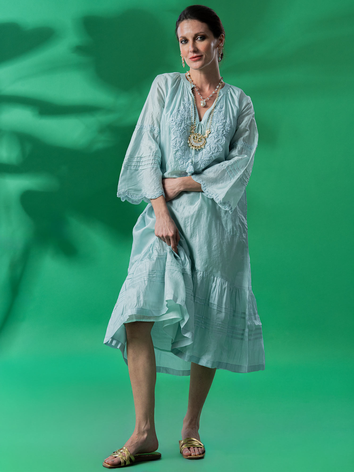 Viaggio Tussar Silk Dress