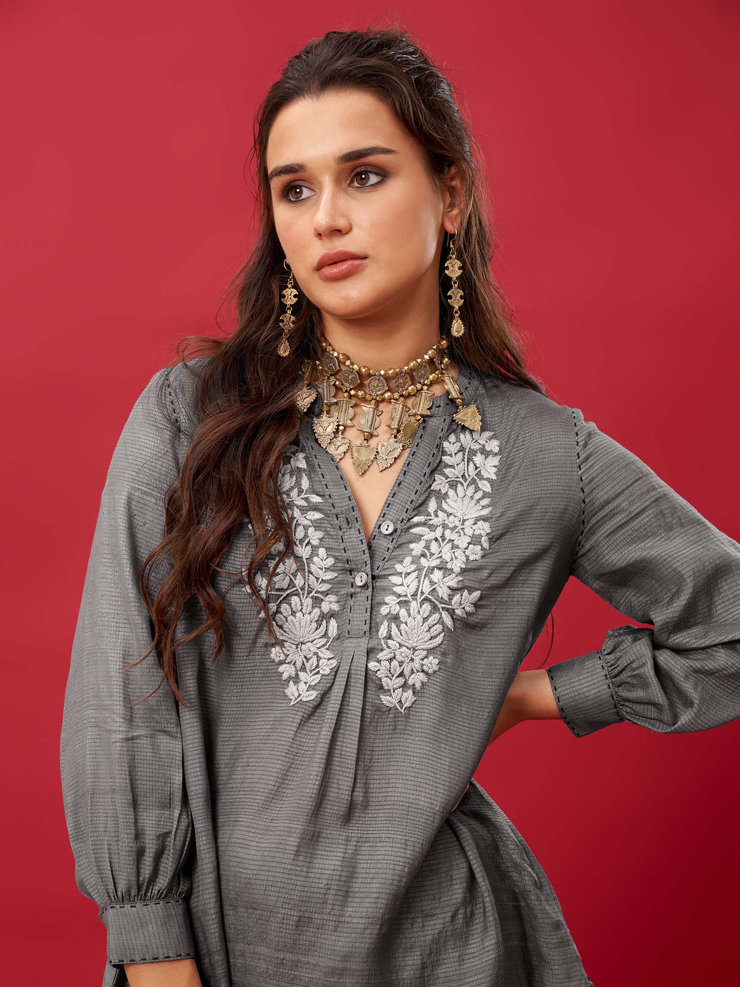 YUKO HANDLOOM SILK TWIN SET