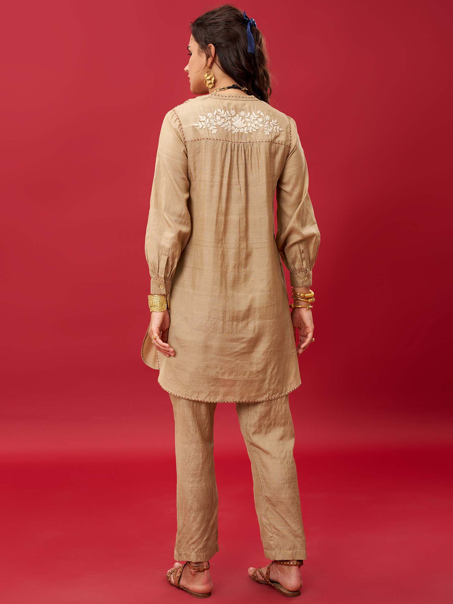 YUKO HANDLOOM SILK TWIN SET