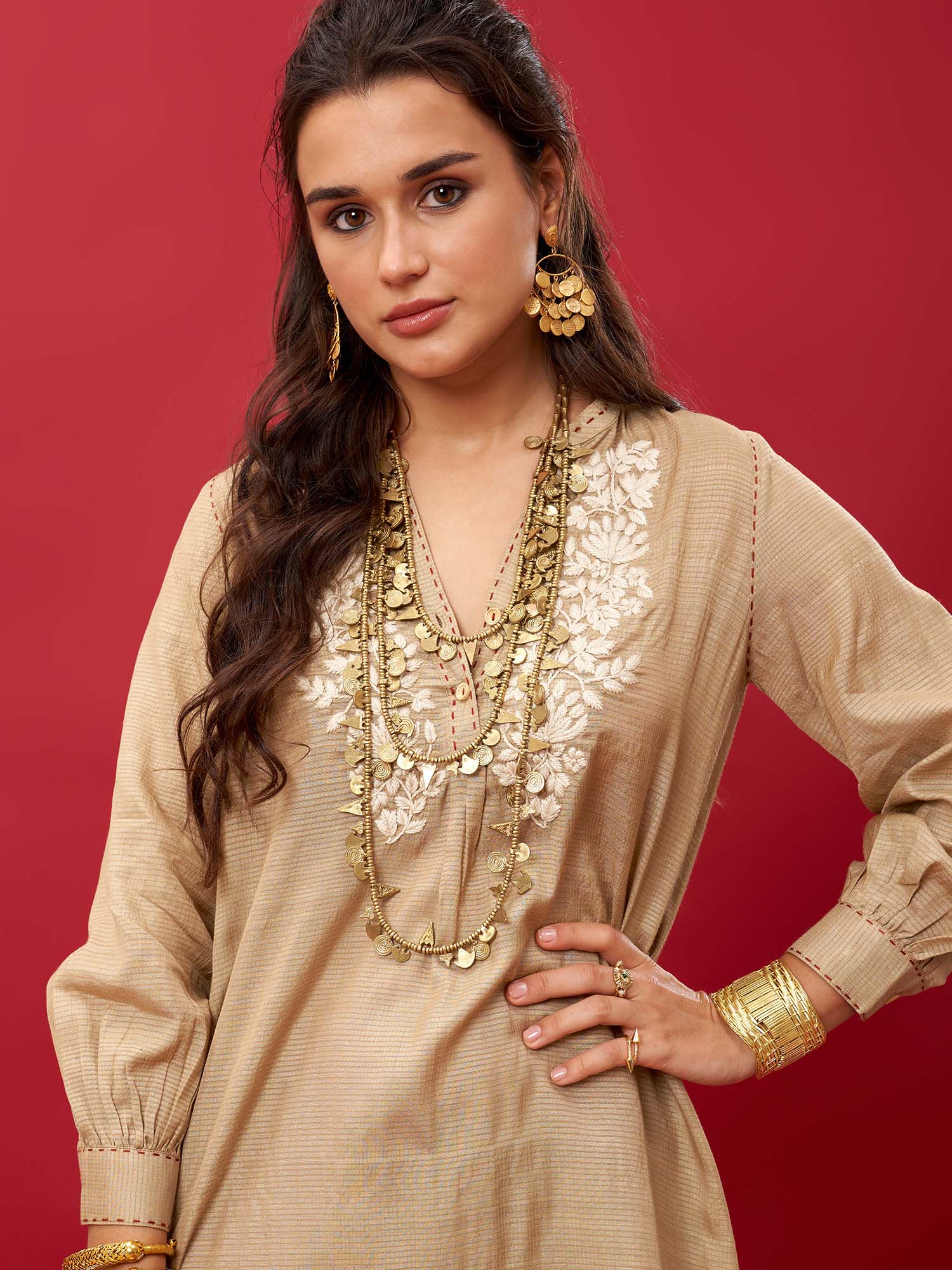 YUKO HANDLOOM SILK TWIN SET
