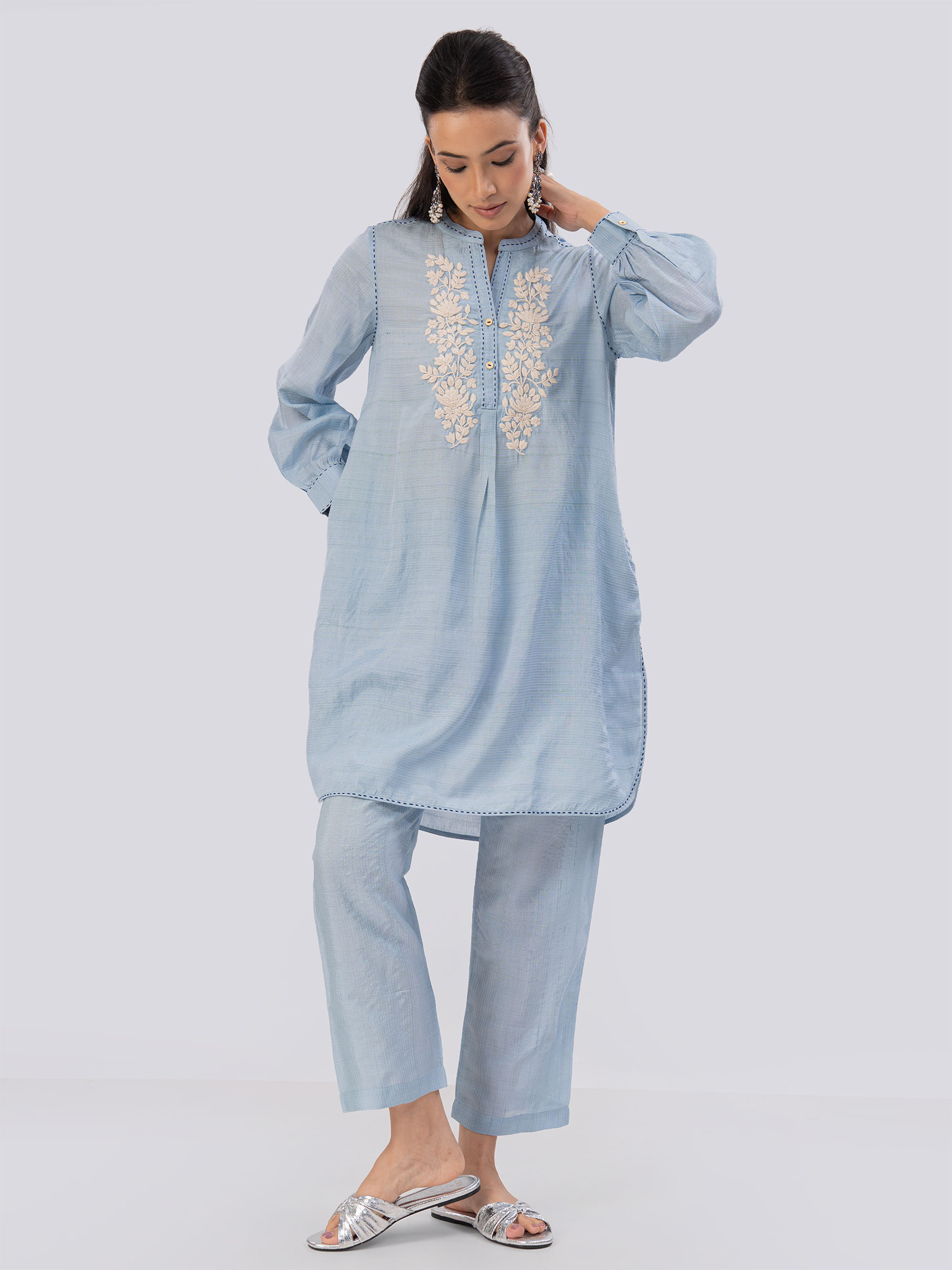 Yuko Handloom Silk Twin Set