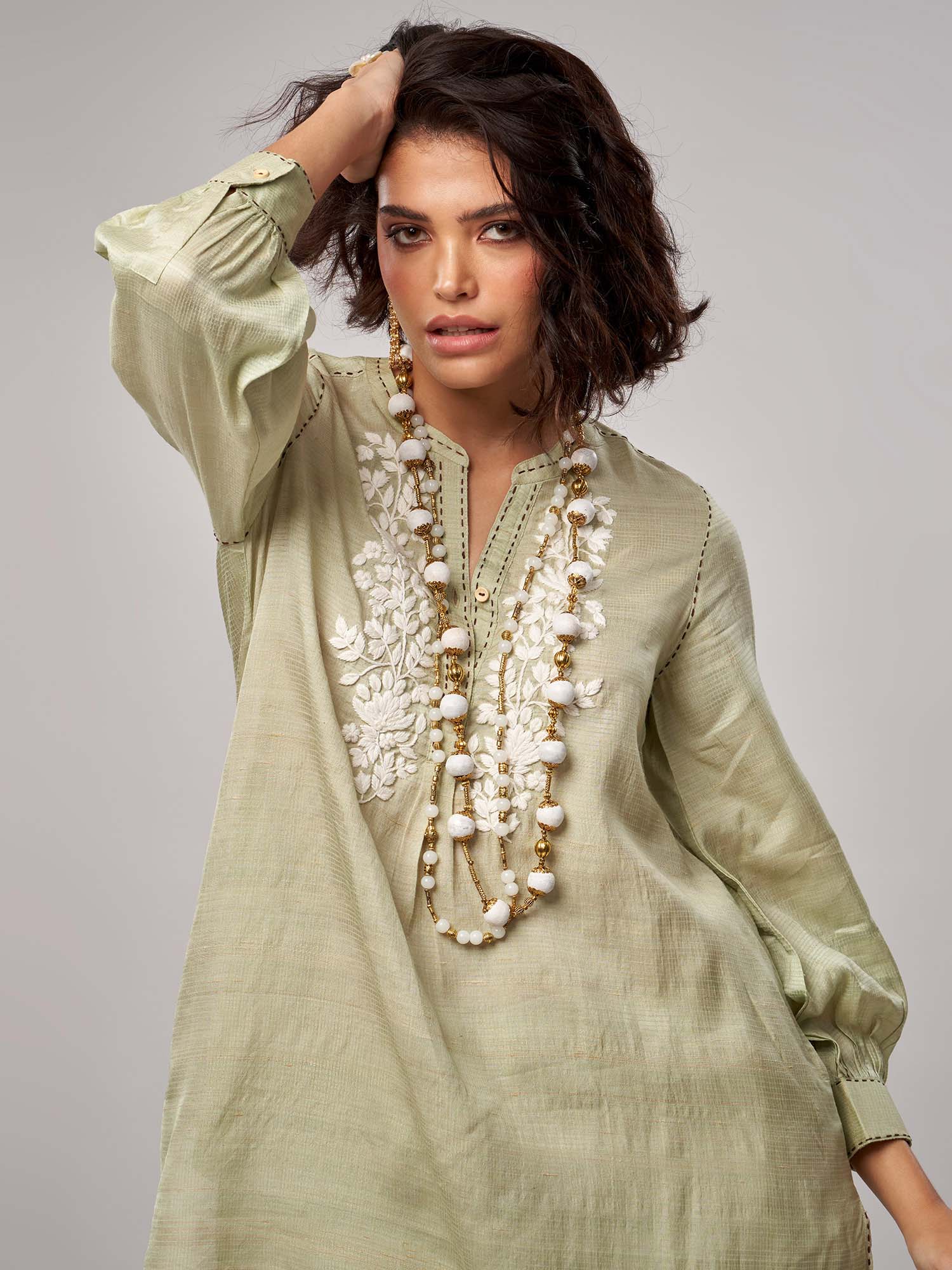 Yuko Handloom Silk Twin Set