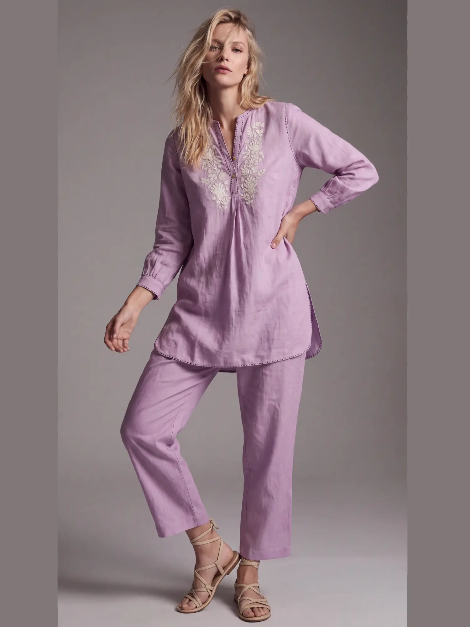 Yuko Handloom Silk Twin Set