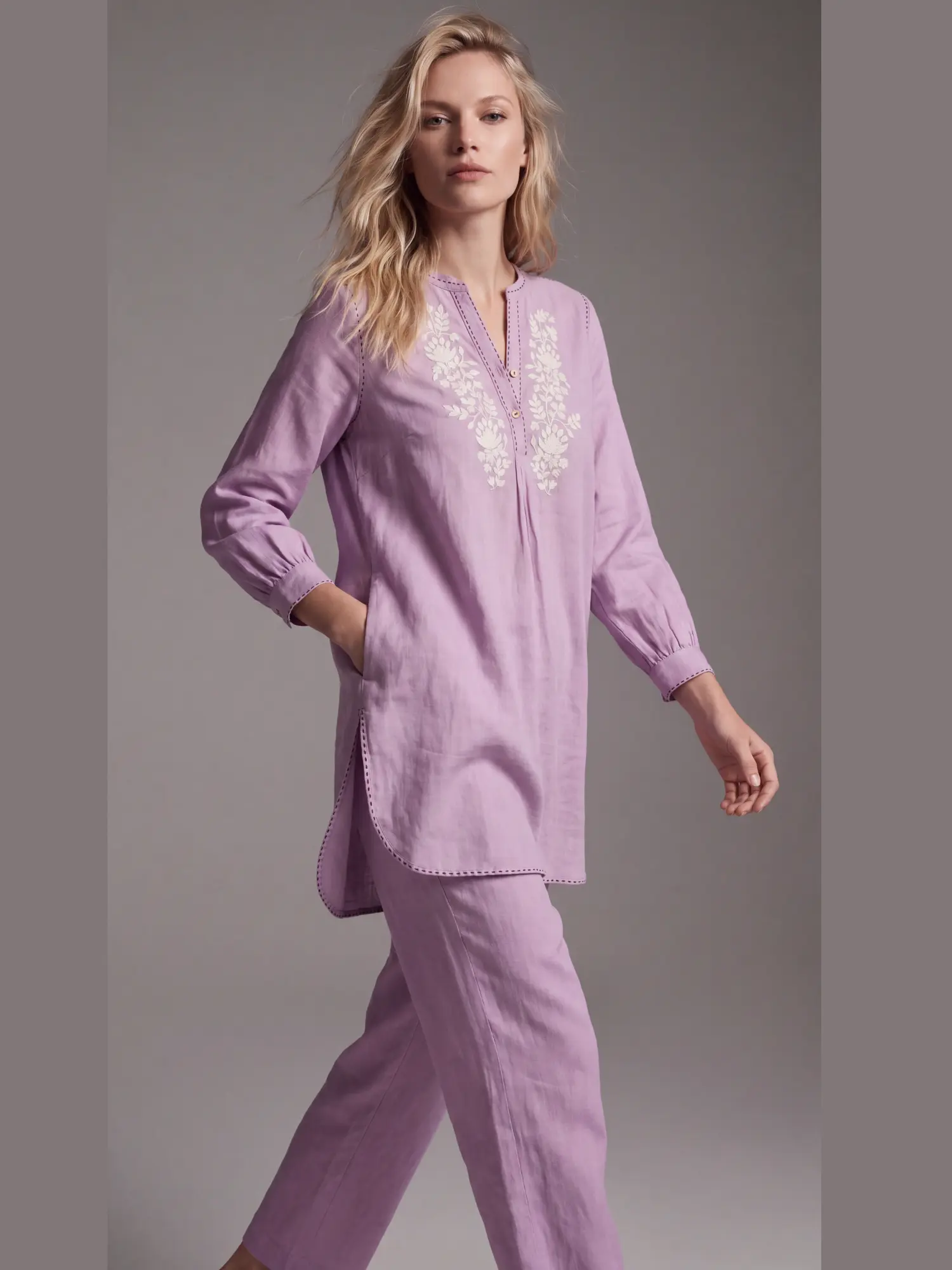 Yuko Handloom Silk Twin Set