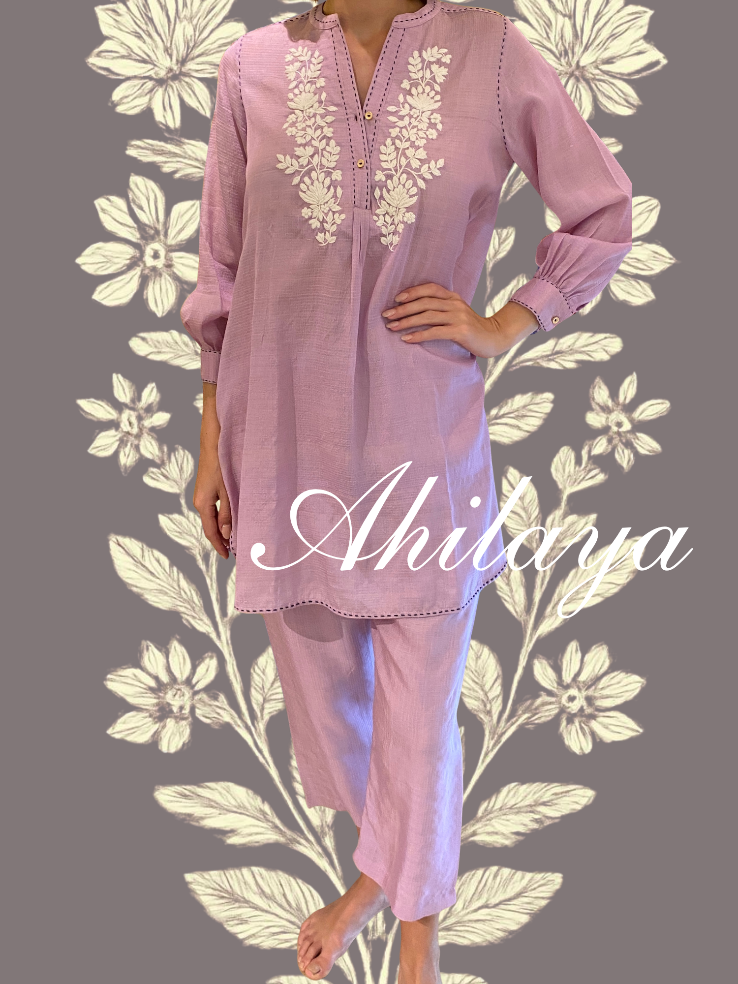 Yuko Handloom Silk Twin Set