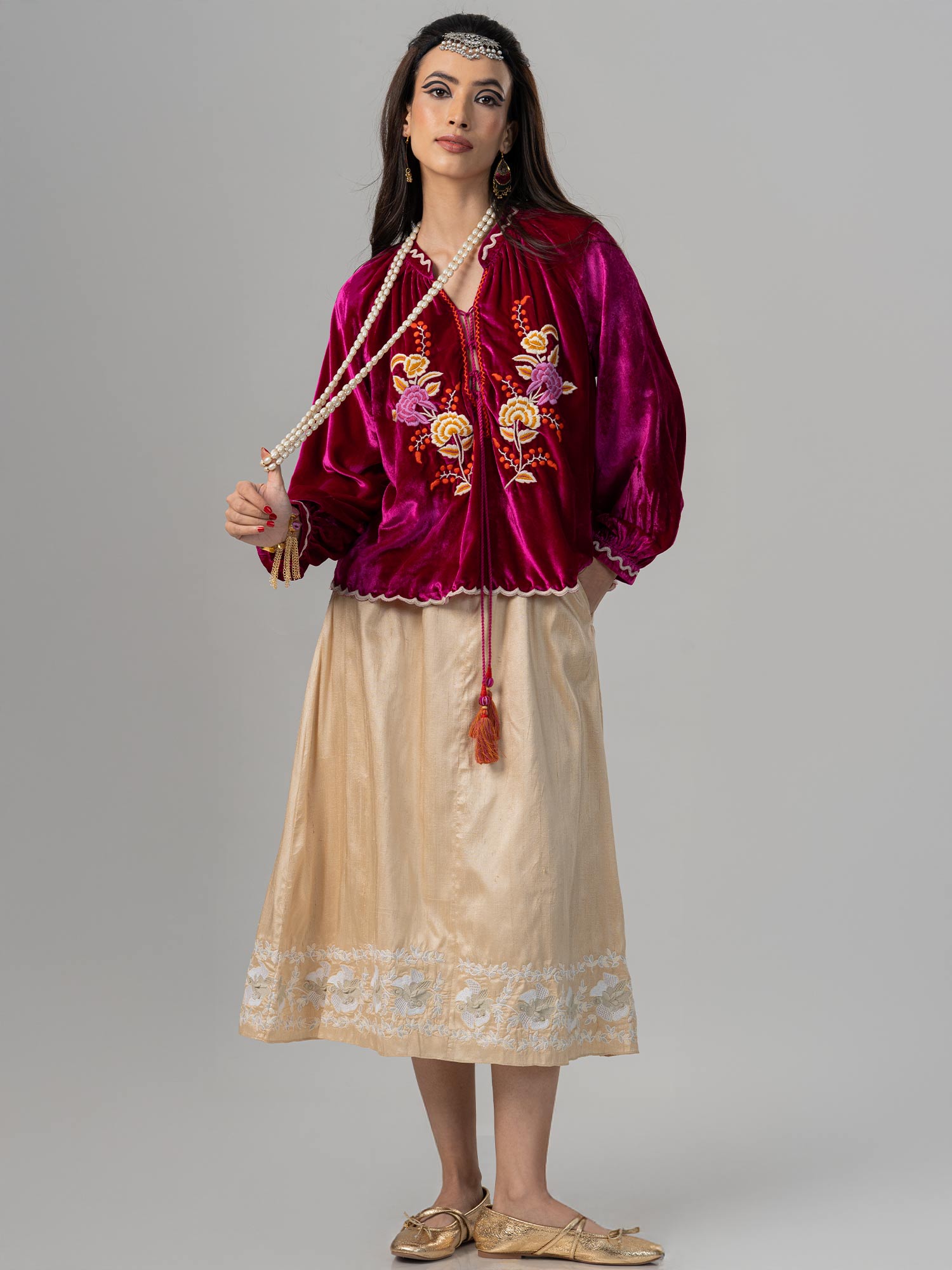 Zoon Velvet Silk Blend Top