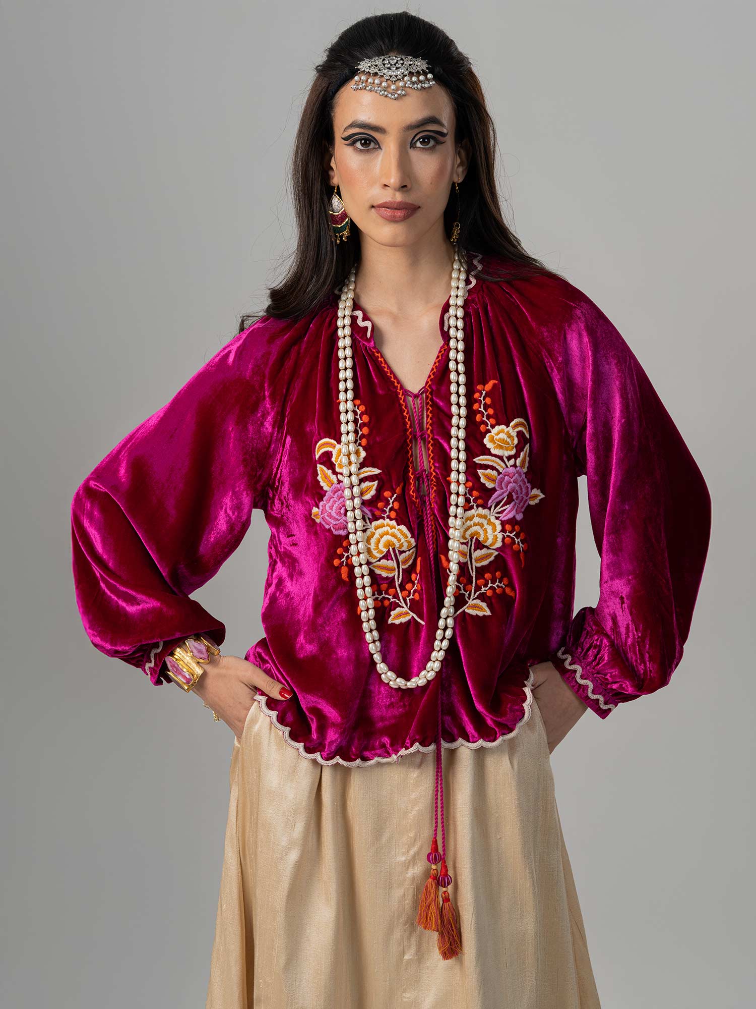 Zoon Velvet Silk Blend Top
