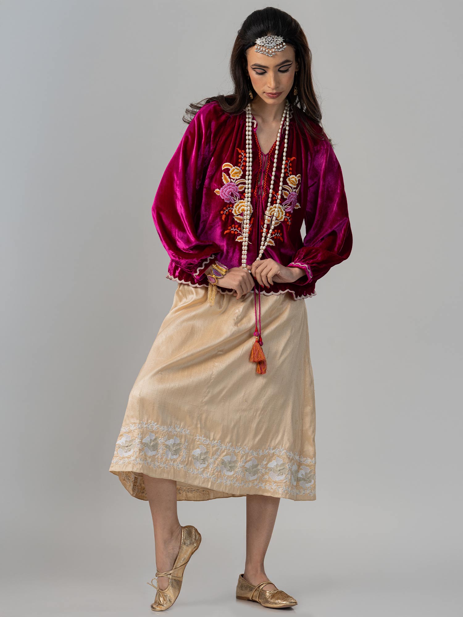 Zoon Velvet Silk Blend Top