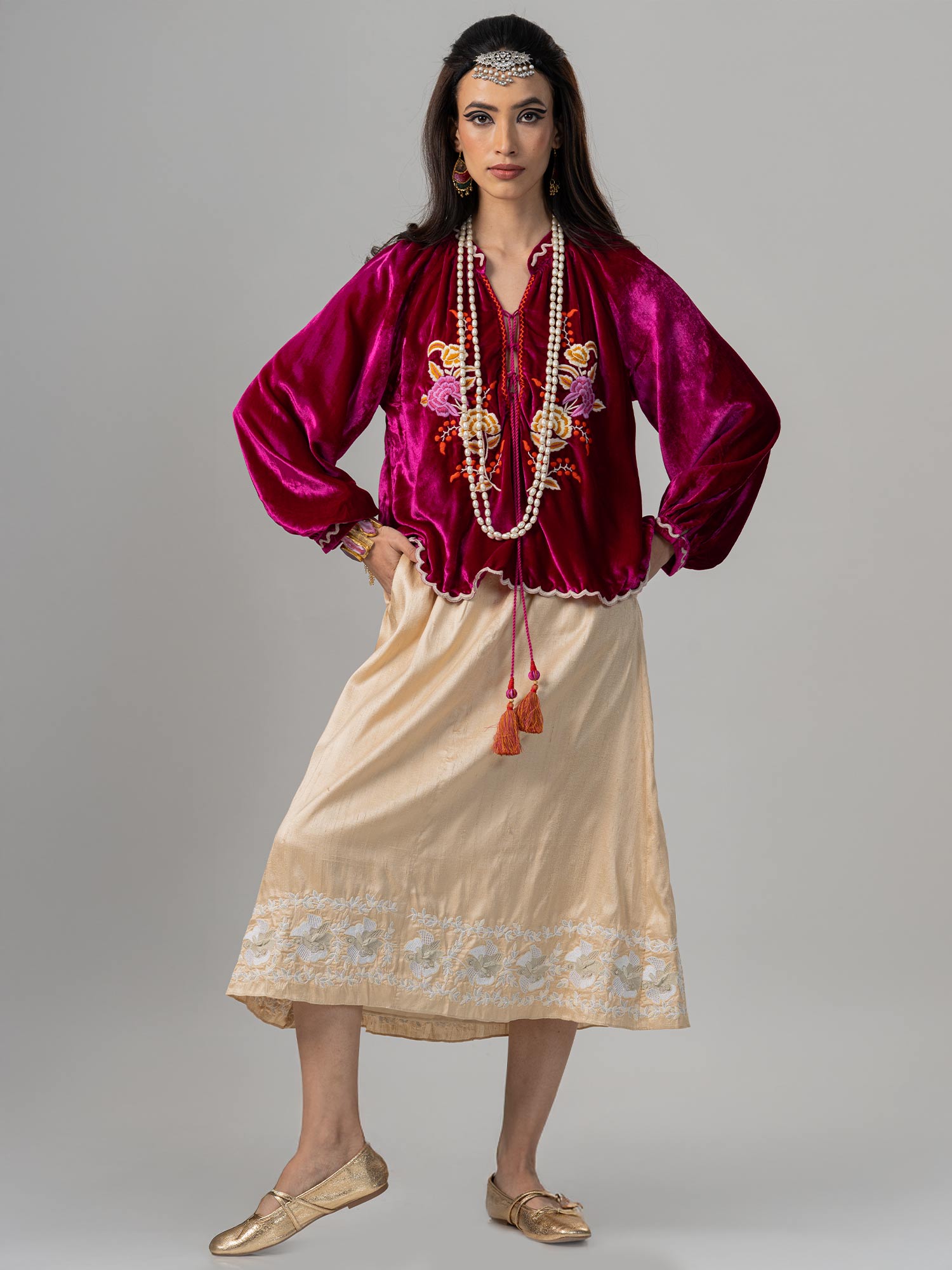Zoon Velvet Silk Blend Top